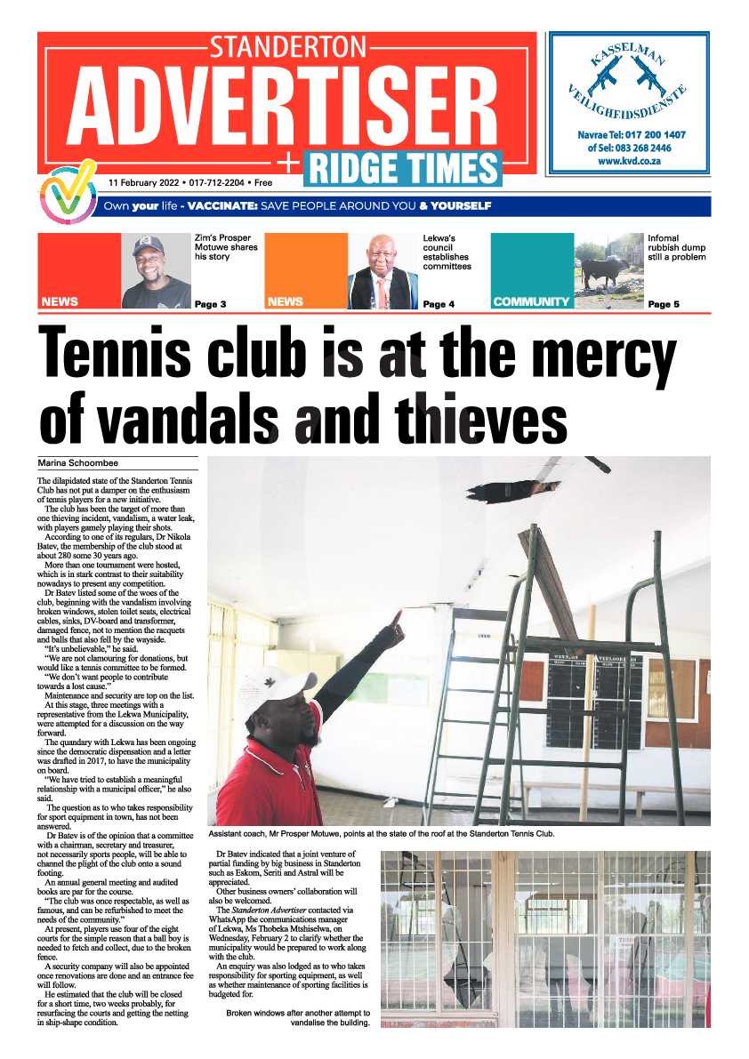 Standerton Advertiser 11 February 2022 page 1