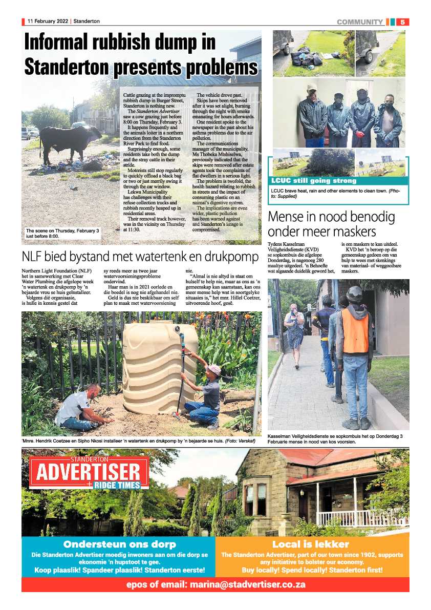 Standerton Advertiser 11 February 2022 page 5
