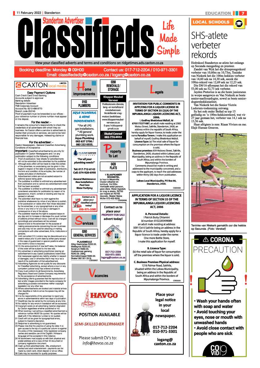 Standerton Advertiser 11 February 2022 page 7