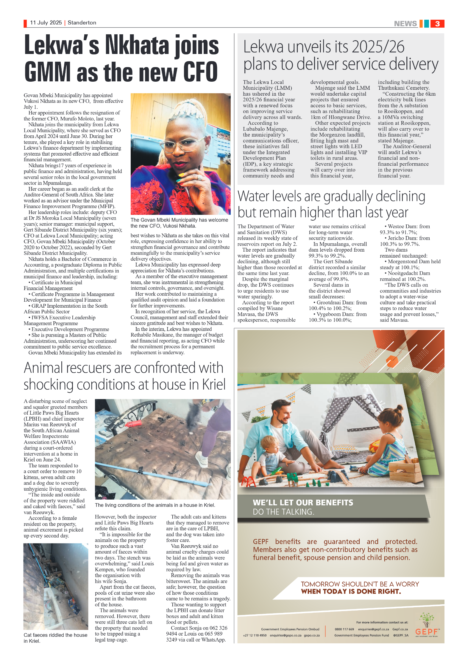 Standerton Advertiser 11 July 2025 page 3