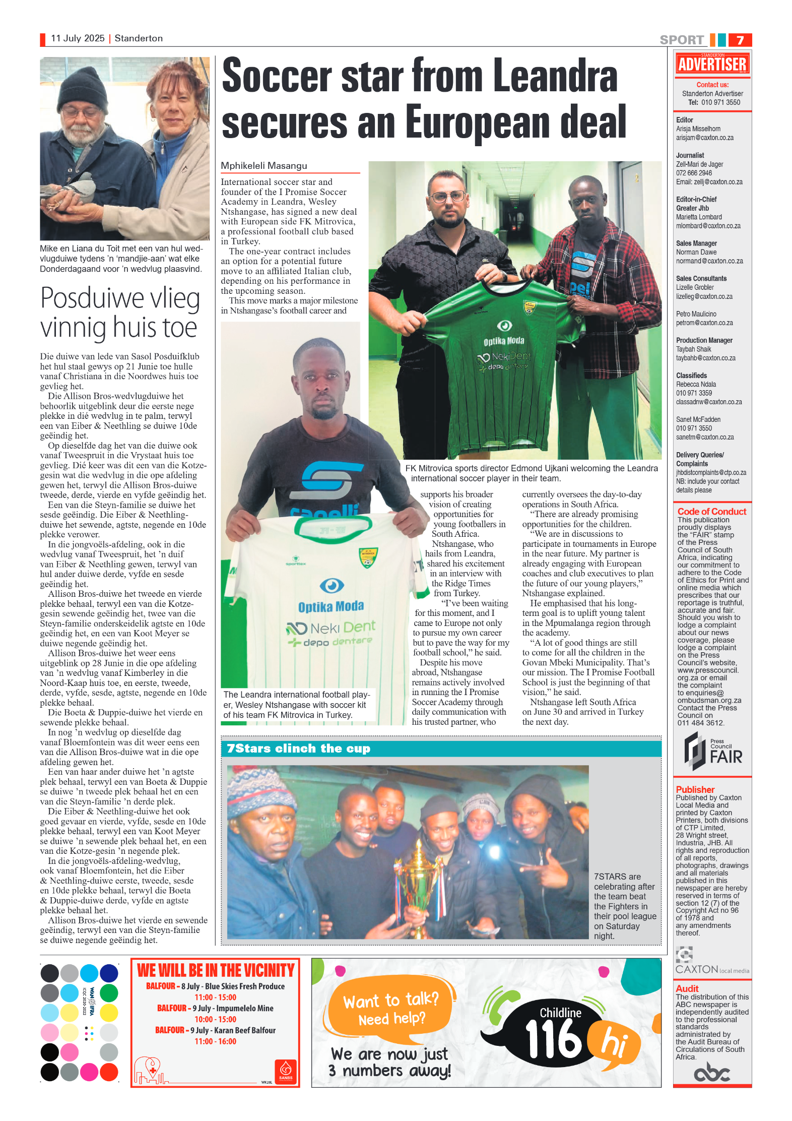 Standerton Advertiser 11 July 2025 page 7