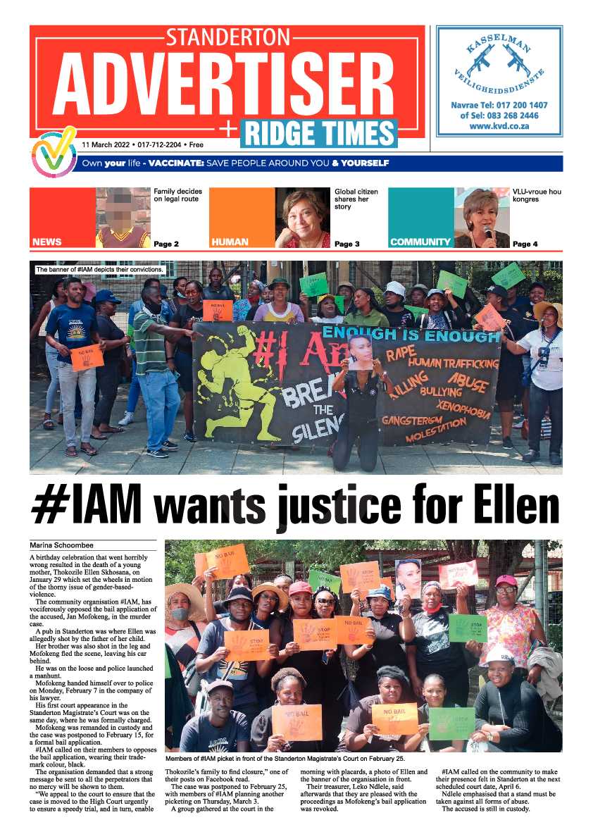 Standerton Advertiser 11 March 2022 page 1