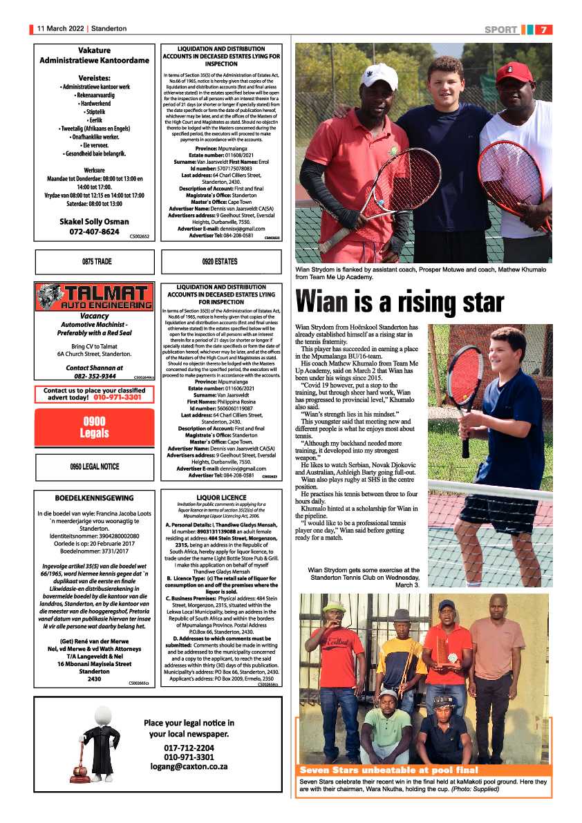 Standerton Advertiser 11 March 2022 page 7