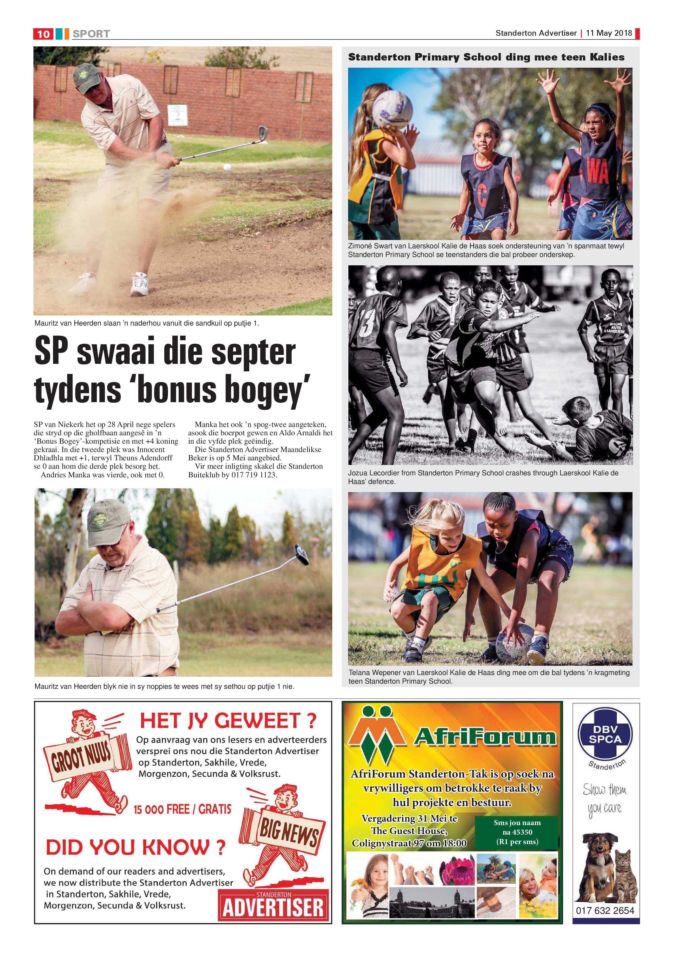 Standerton Advertiser 11 May 2018 page 10