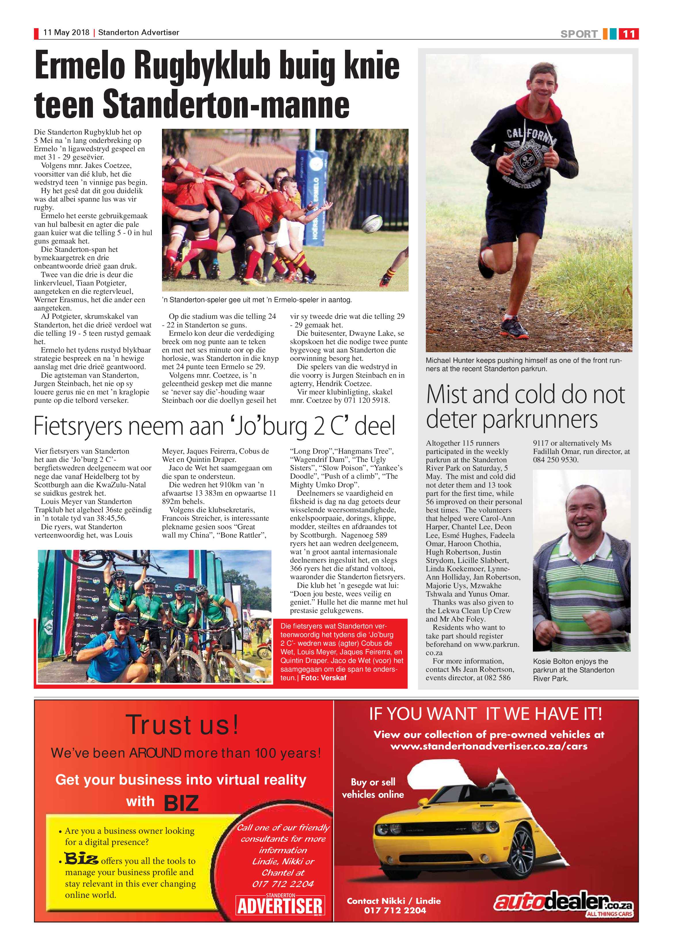 Standerton Advertiser 11 May 2018 page 11