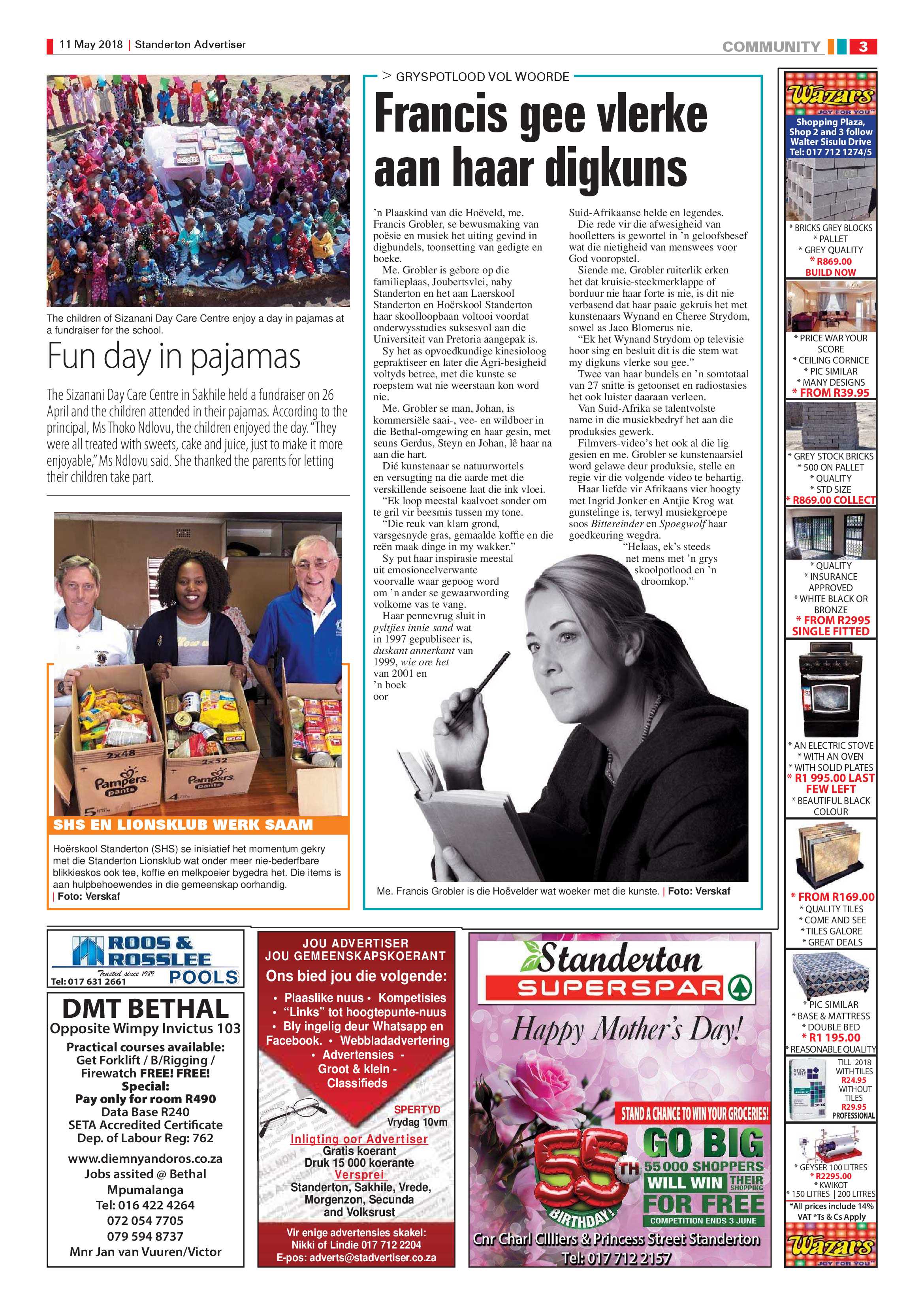Standerton Advertiser 11 May 2018 page 3