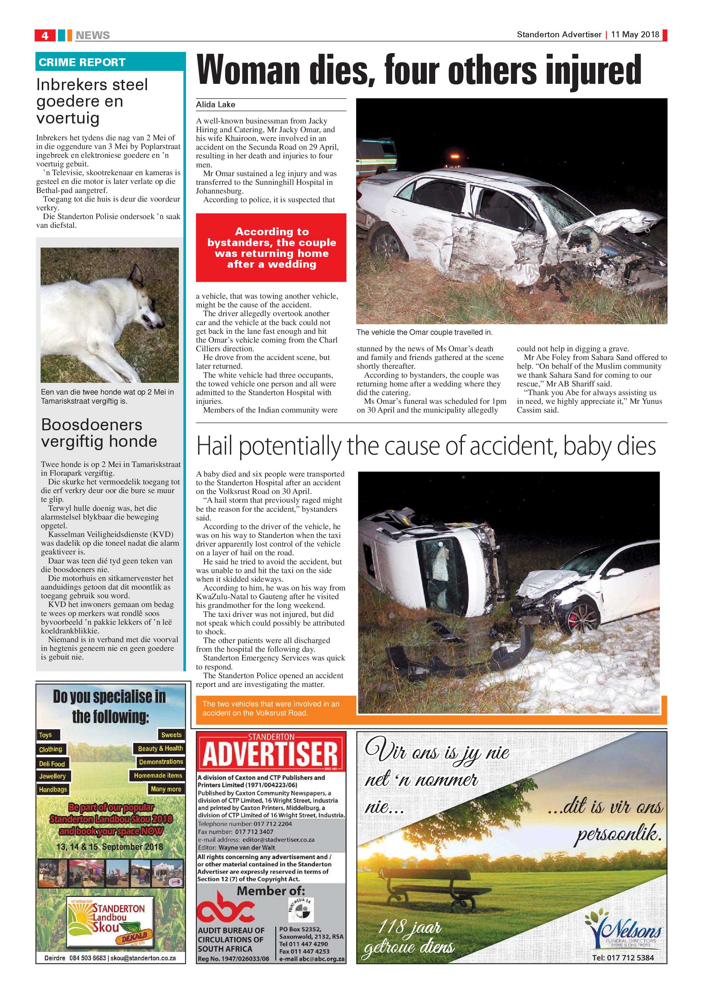 Standerton Advertiser 11 May 2018 page 4