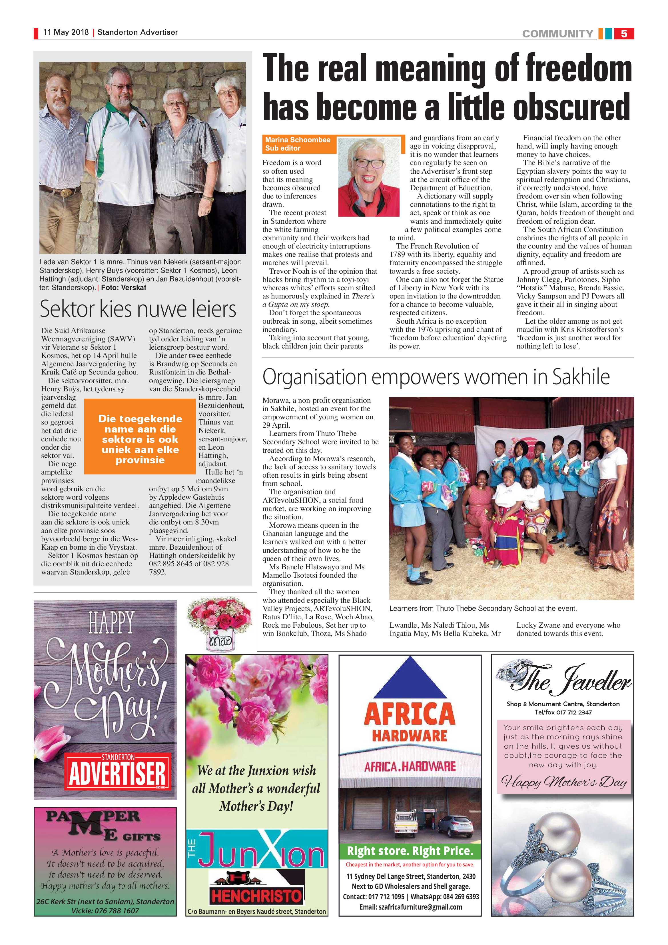 Standerton Advertiser 11 May 2018 page 5