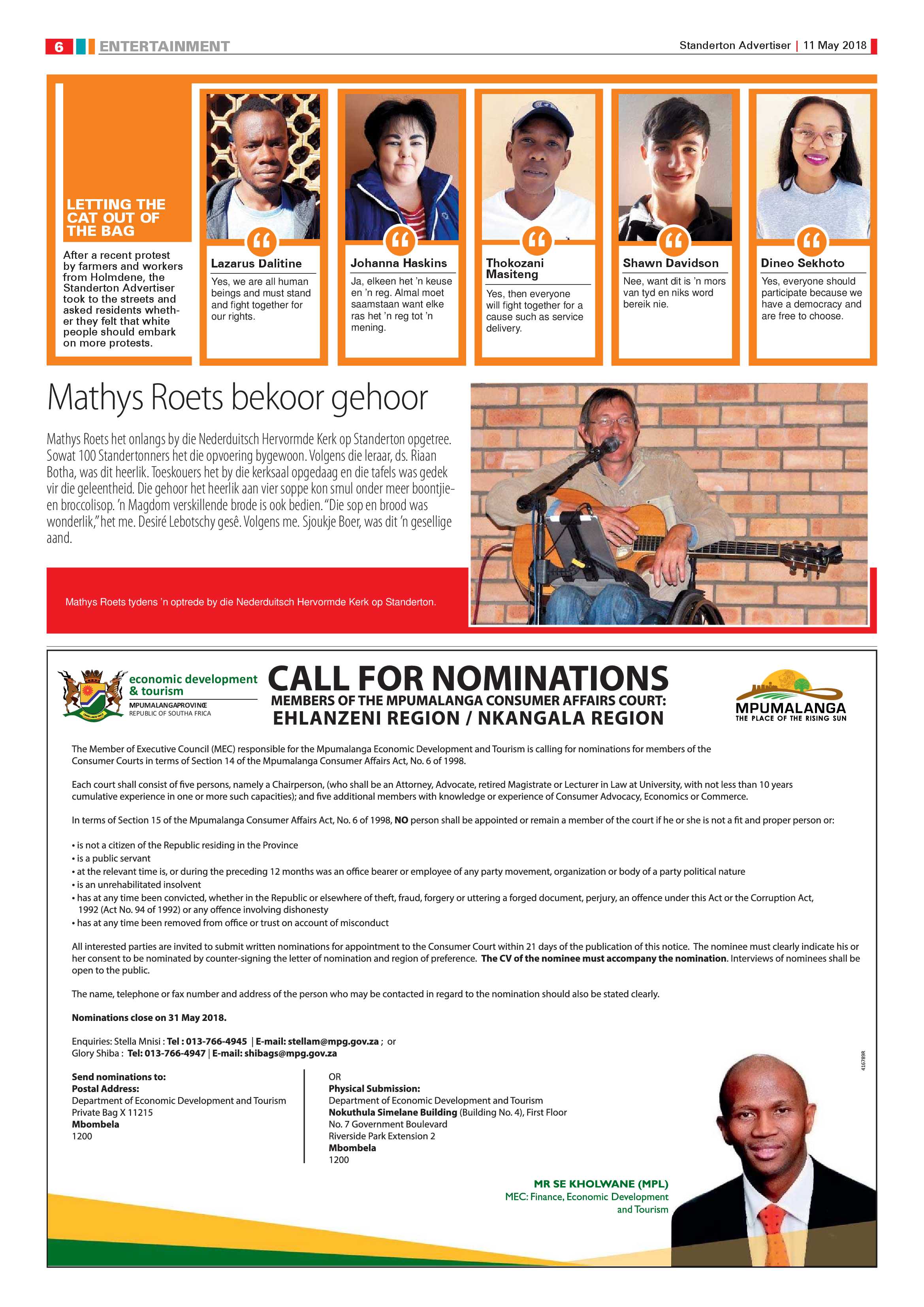Standerton Advertiser 11 May 2018 page 6