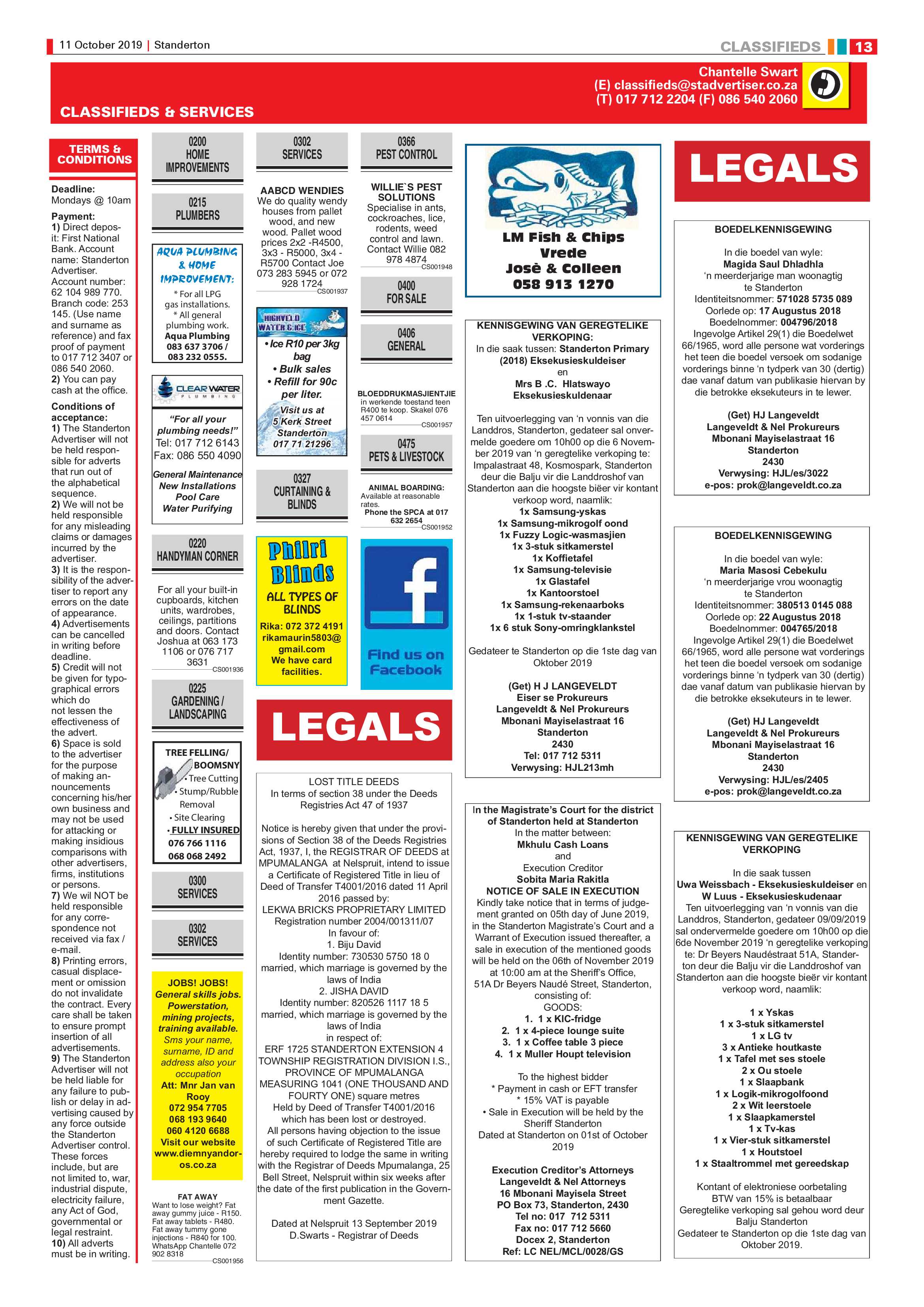 Standerton Advertiser 11 October 2019 page 5