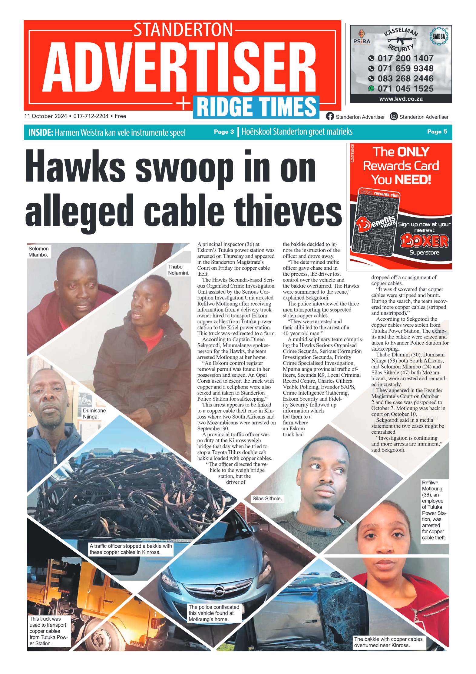 Standerton Advertiser 11 October 2024 page 1