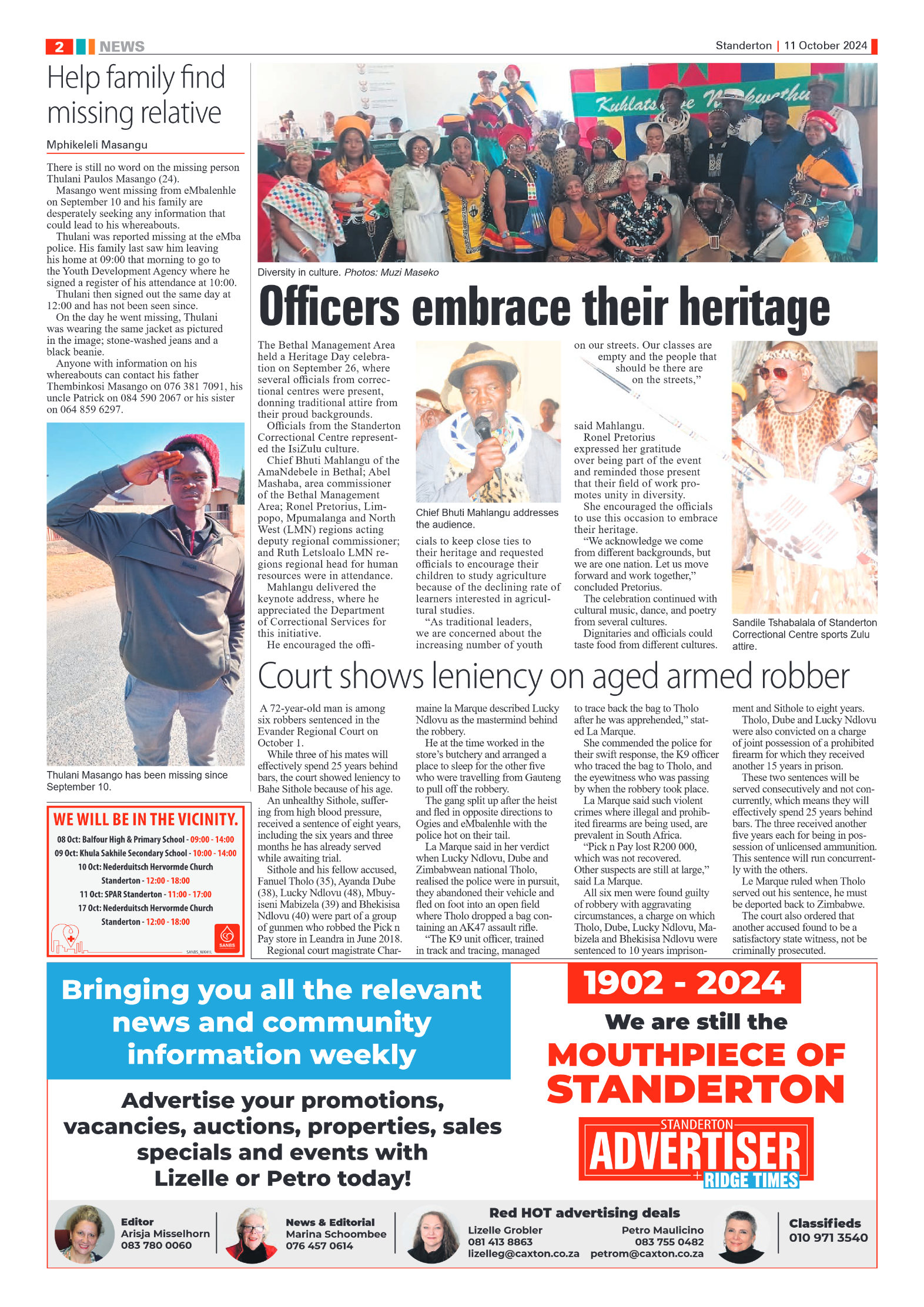 Standerton Advertiser 11 October 2024 page 2
