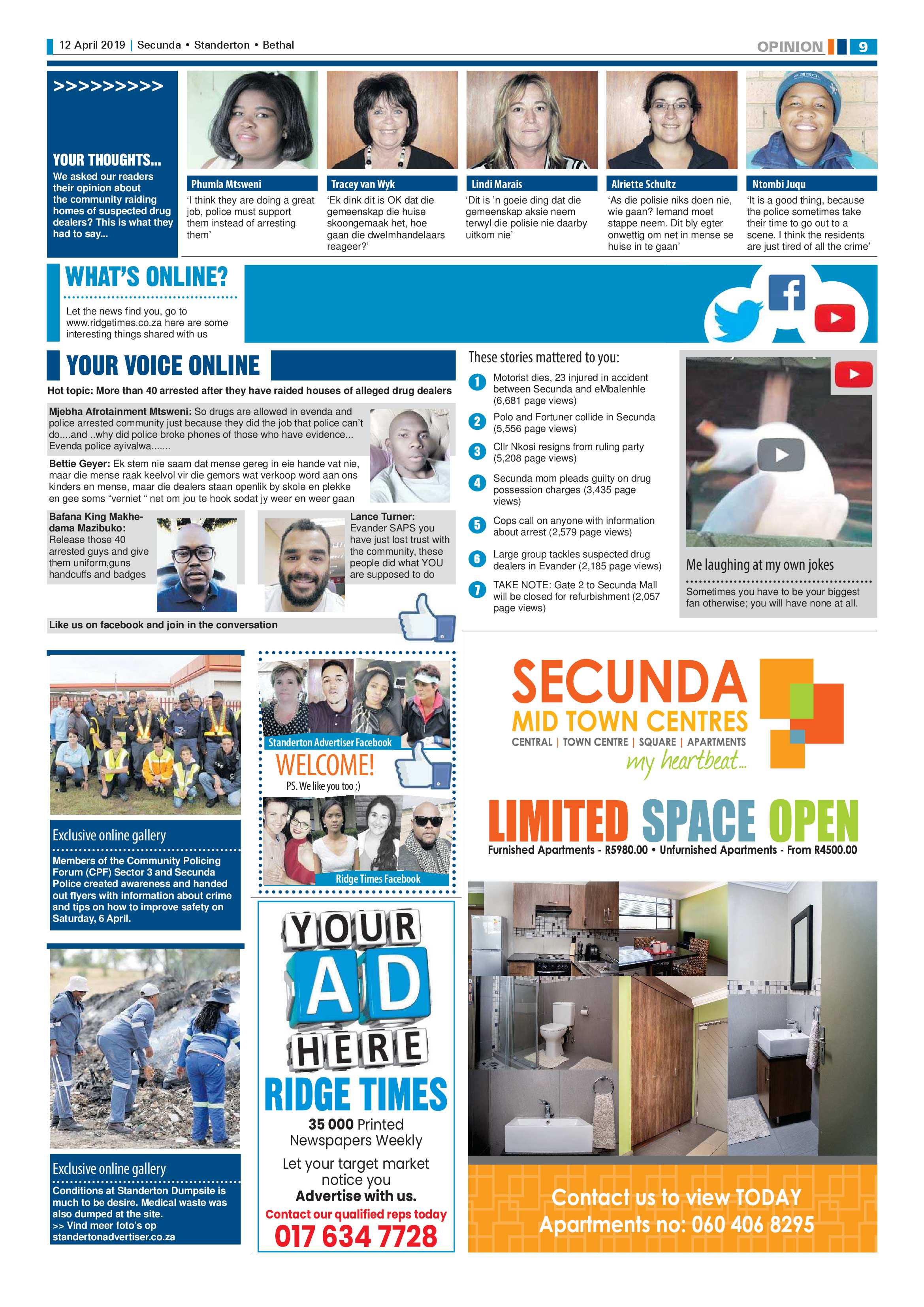 Standerton Advertiser 12 April 2019 page 13