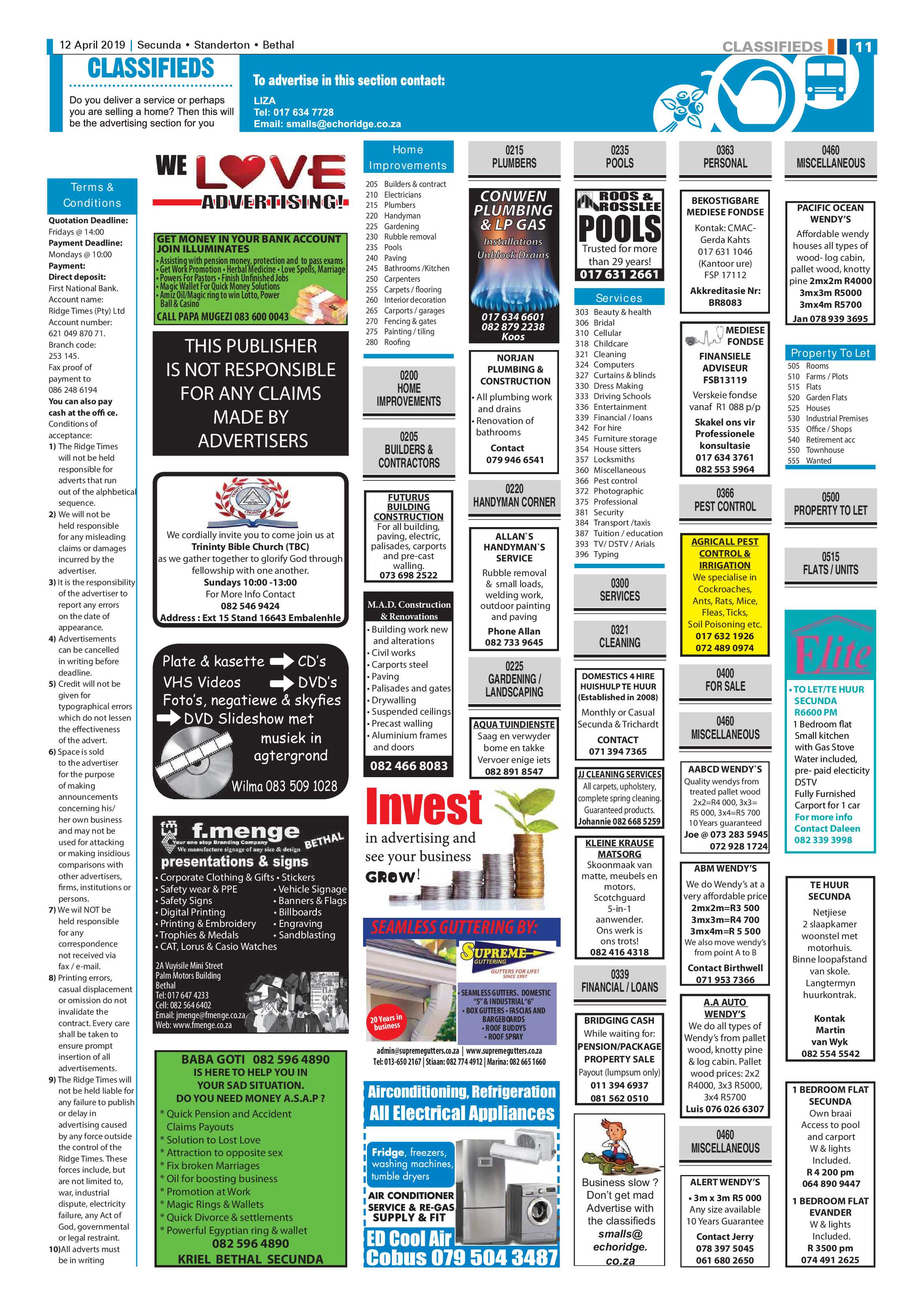 Standerton Advertiser 12 April 2019 page 15