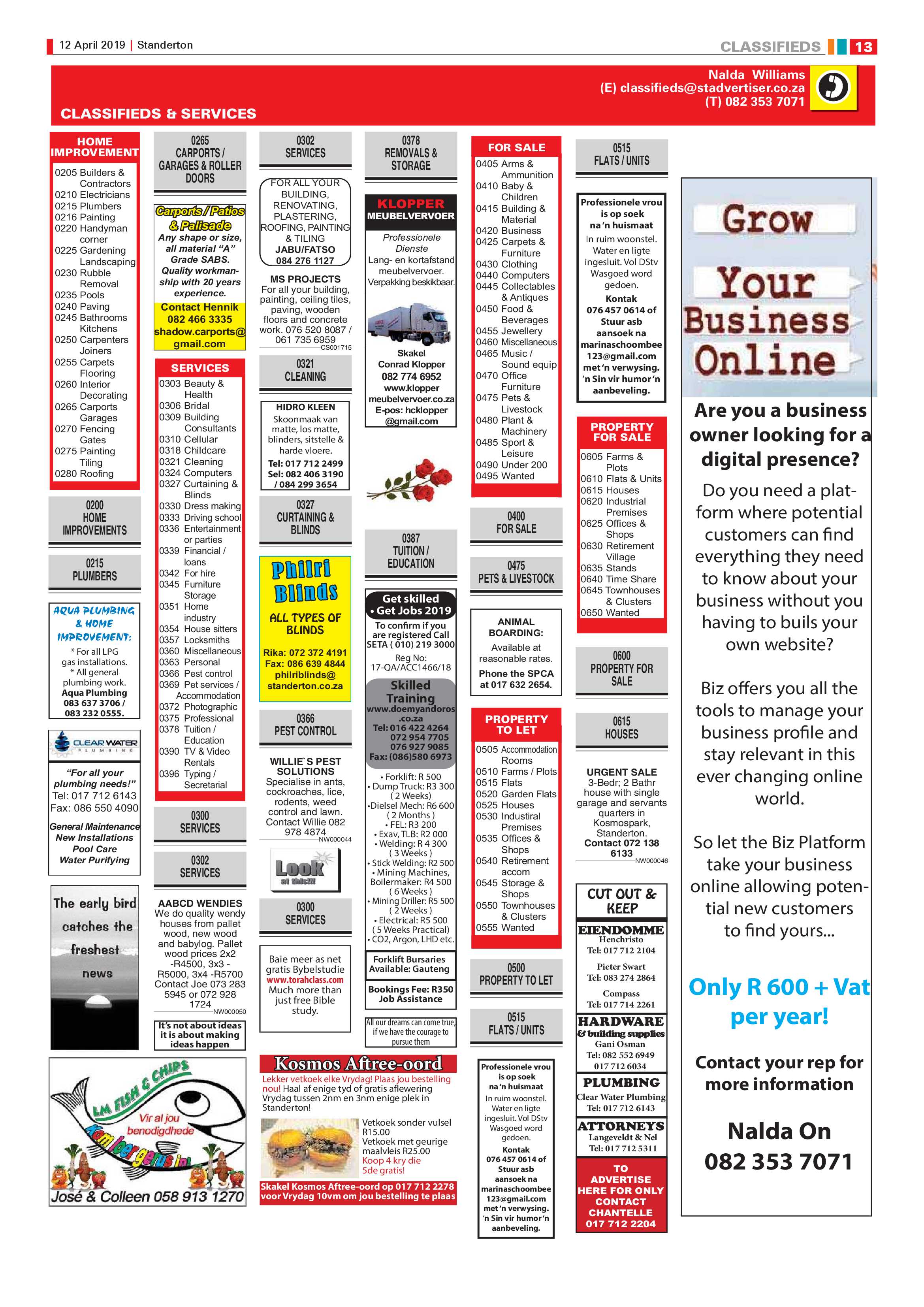 Standerton Advertiser 12 April 2019 page 21