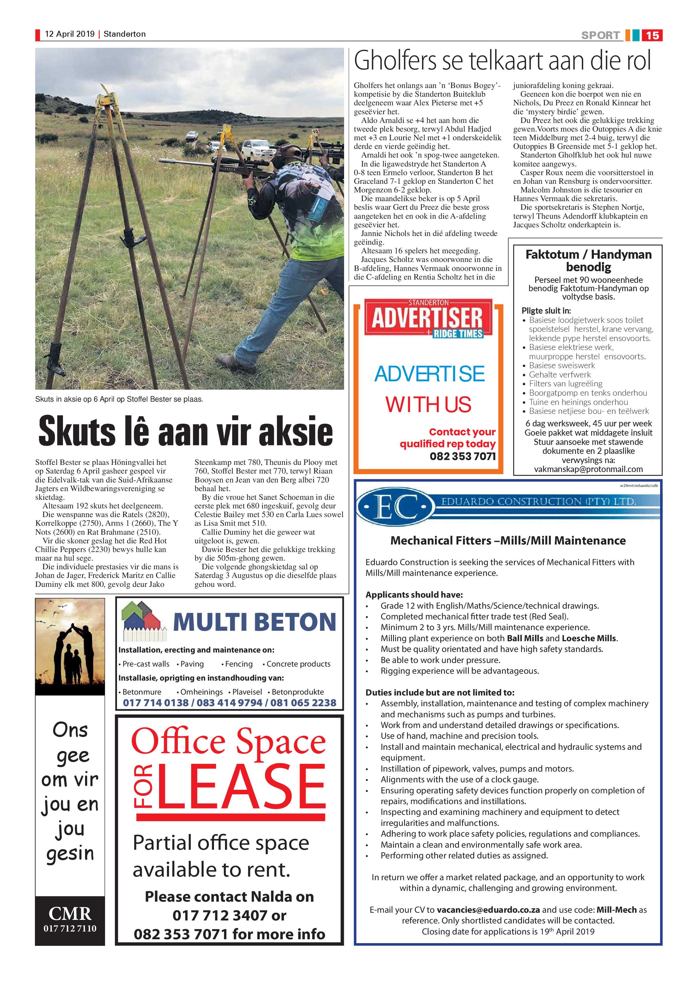 Standerton Advertiser 12 April 2019 page 23