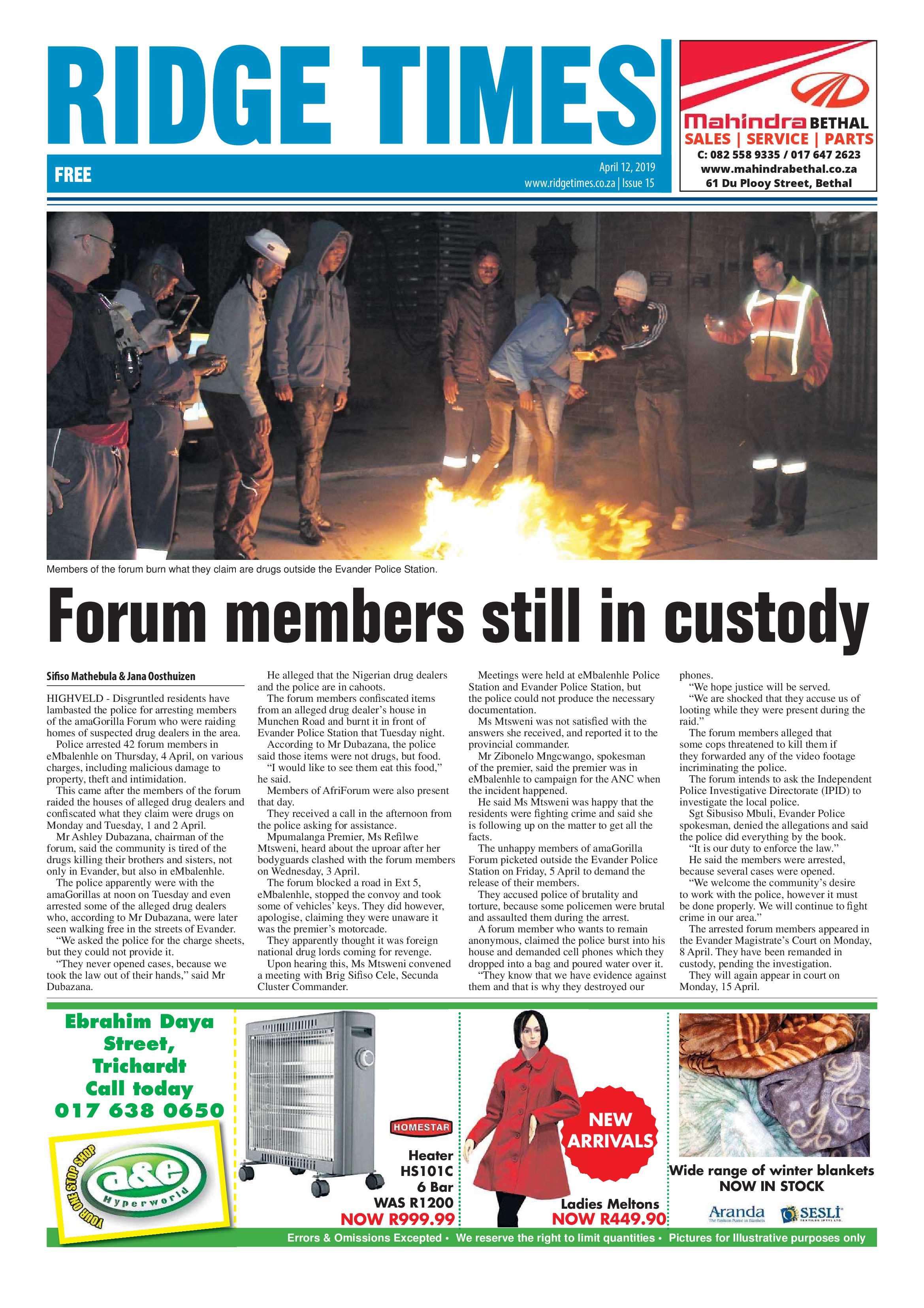 Standerton Advertiser 12 April 2019 page 5