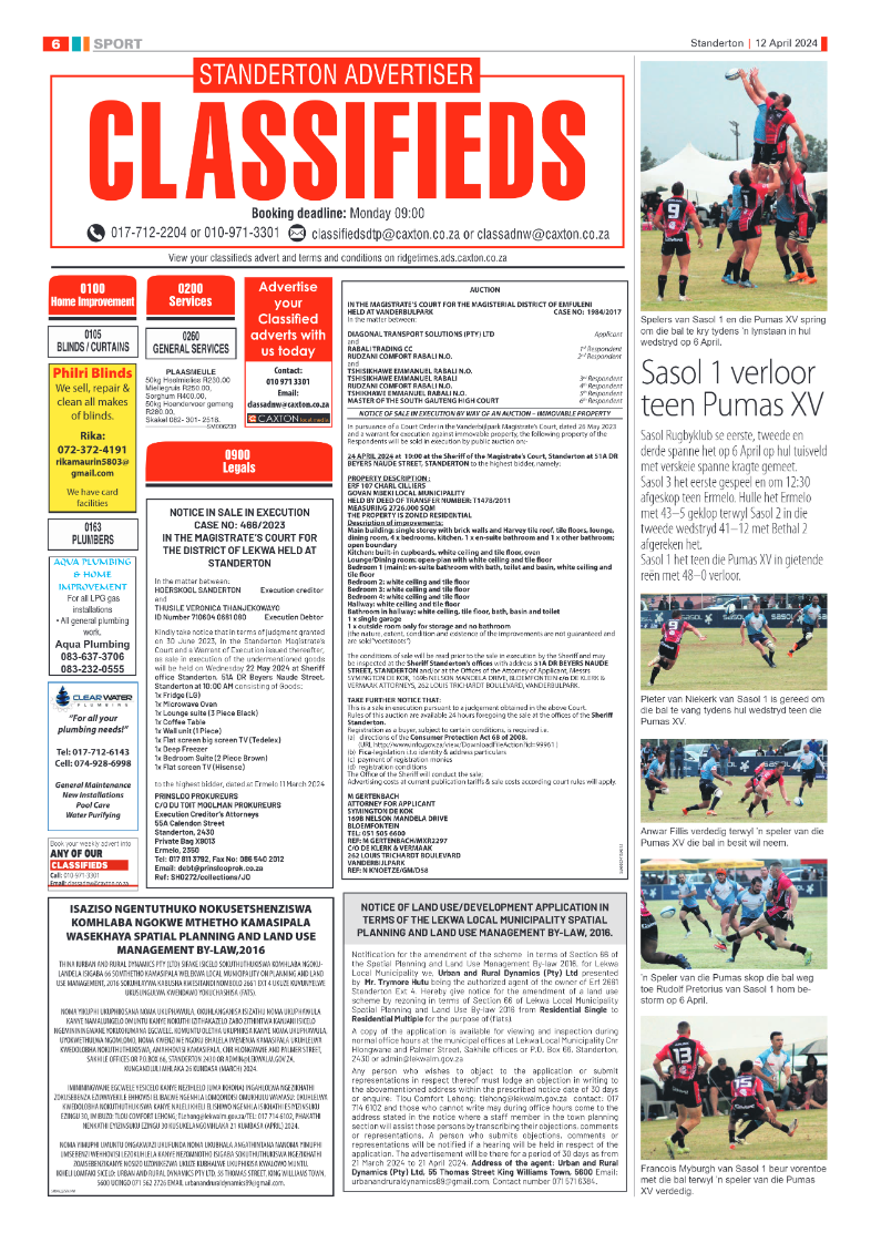 Standerton Advertiser 12 April 2024 page 6