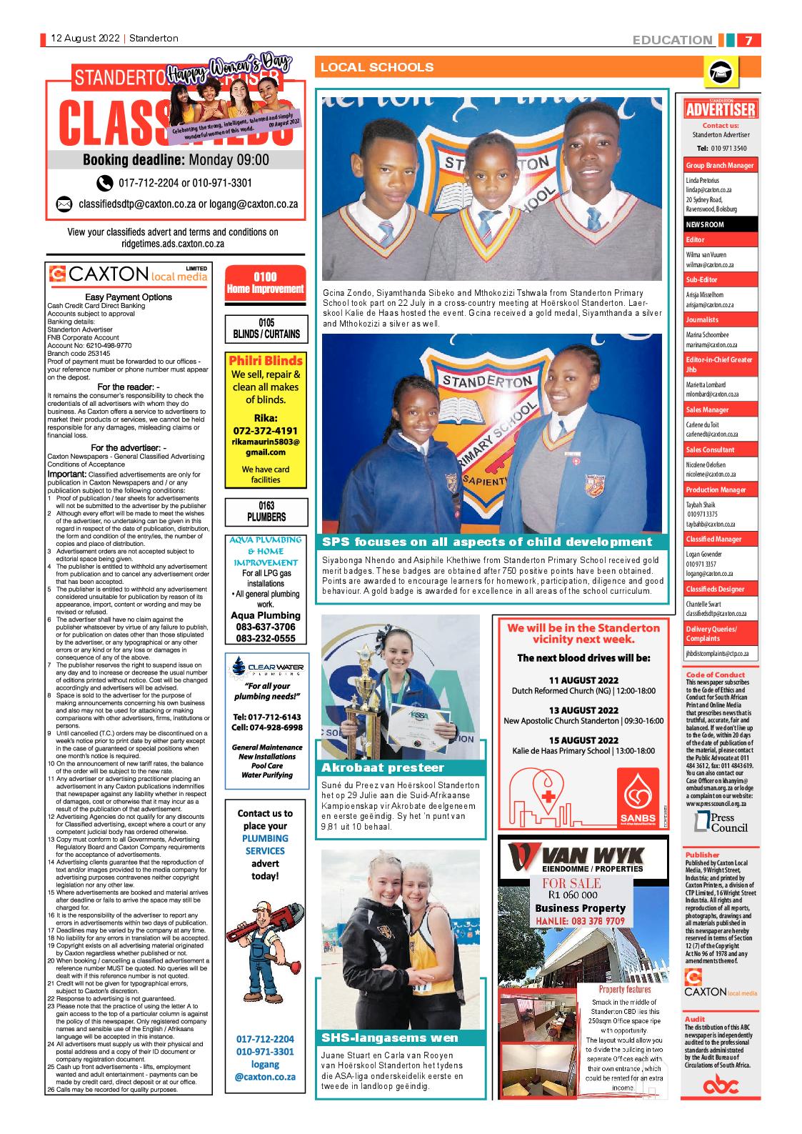 Standerton Advertiser 12 August 2022 page 7