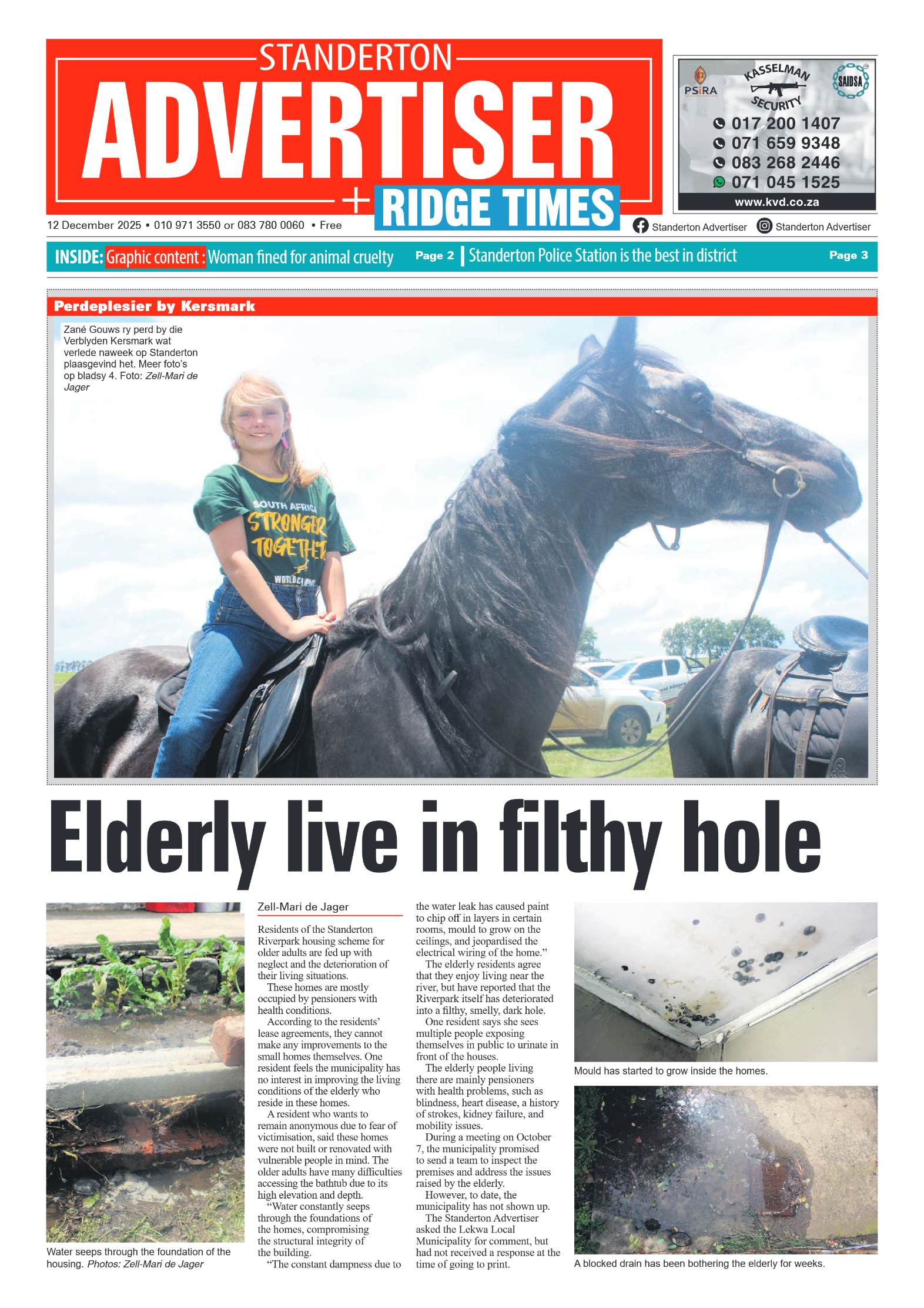 Standerton Advertiser 12 December 2025 page 1