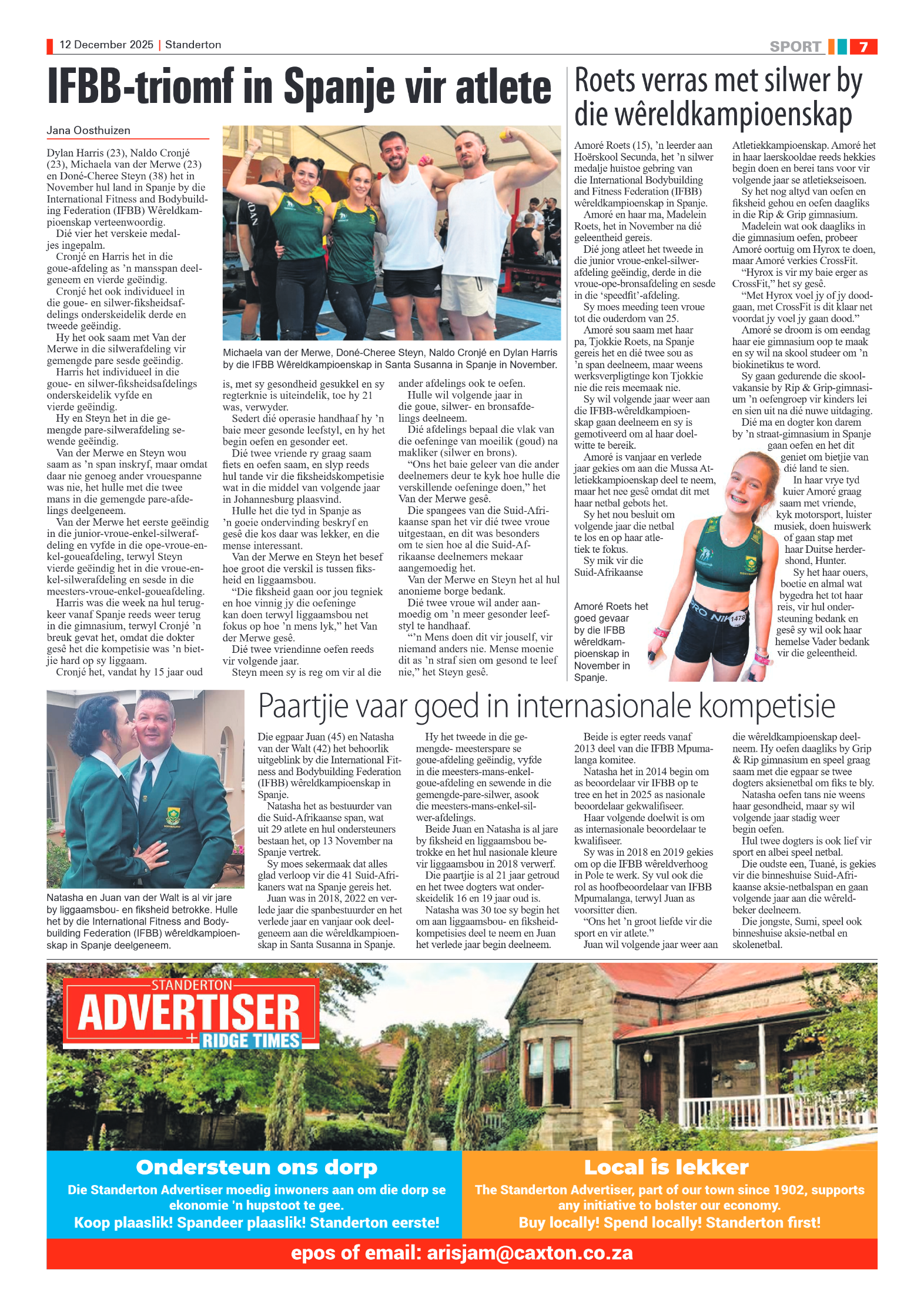 Standerton Advertiser 12 December 2025 page 7