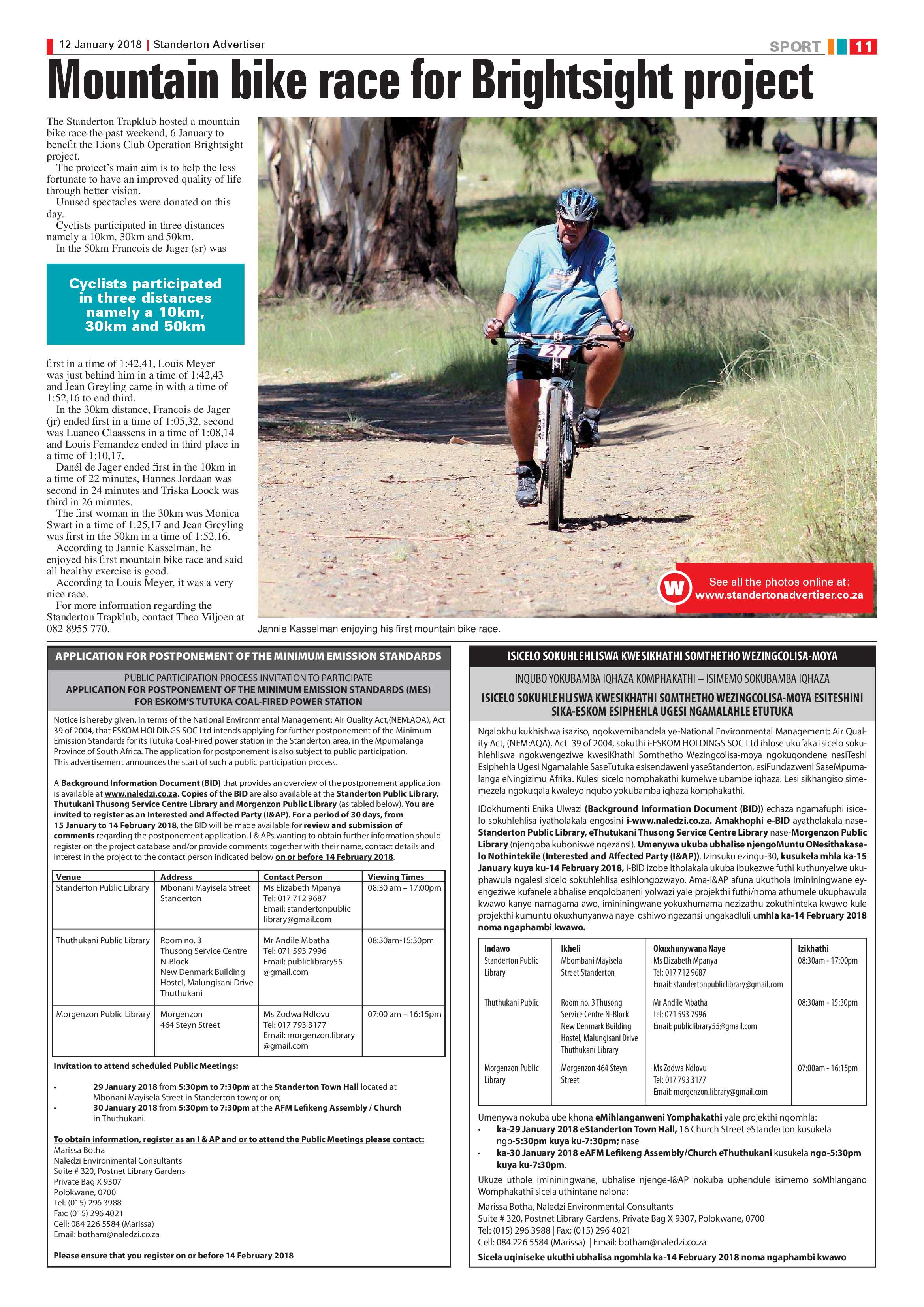 Standerton Advertiser 12 January 2018 page 11