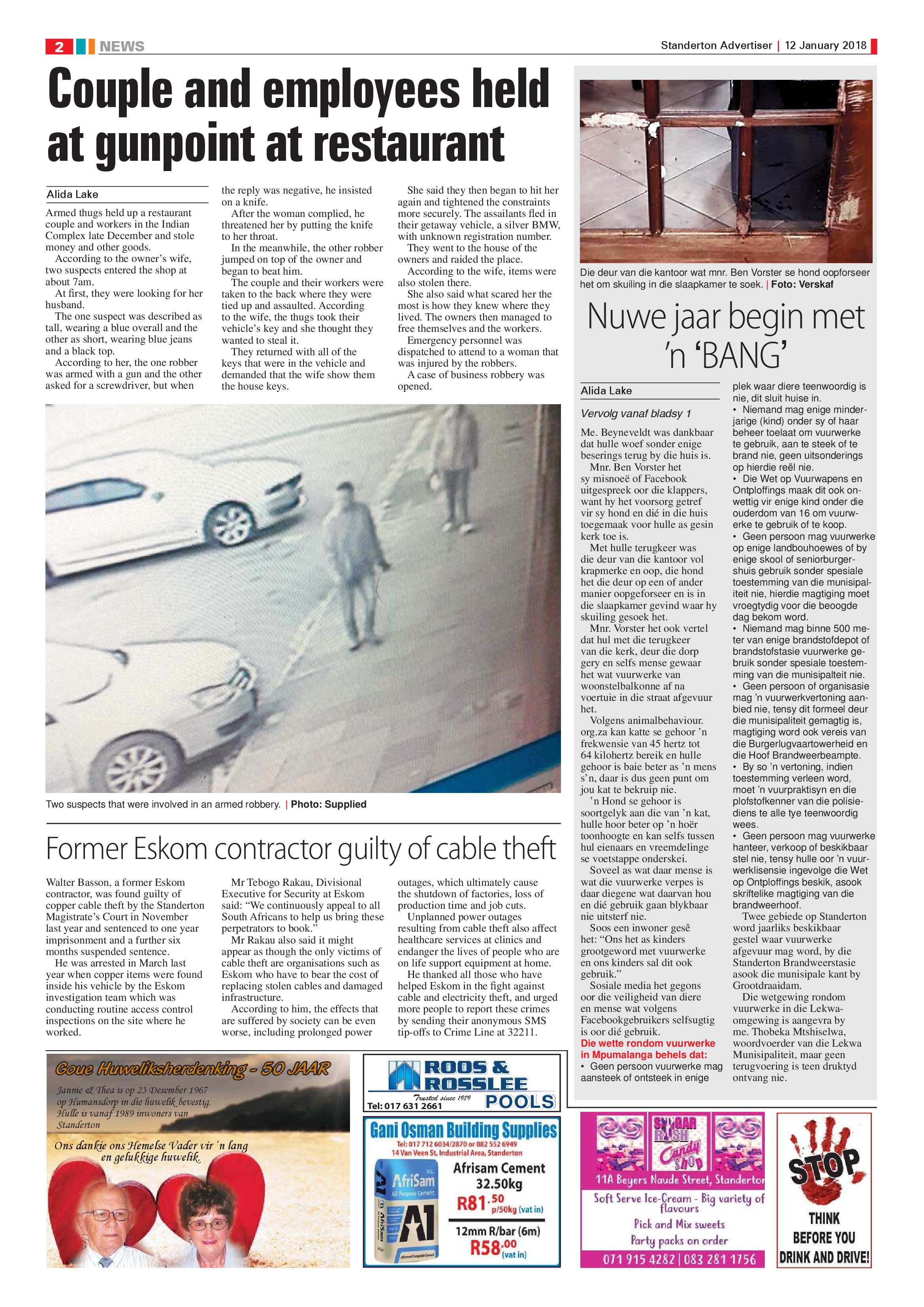 Standerton Advertiser 12 January 2018 page 2