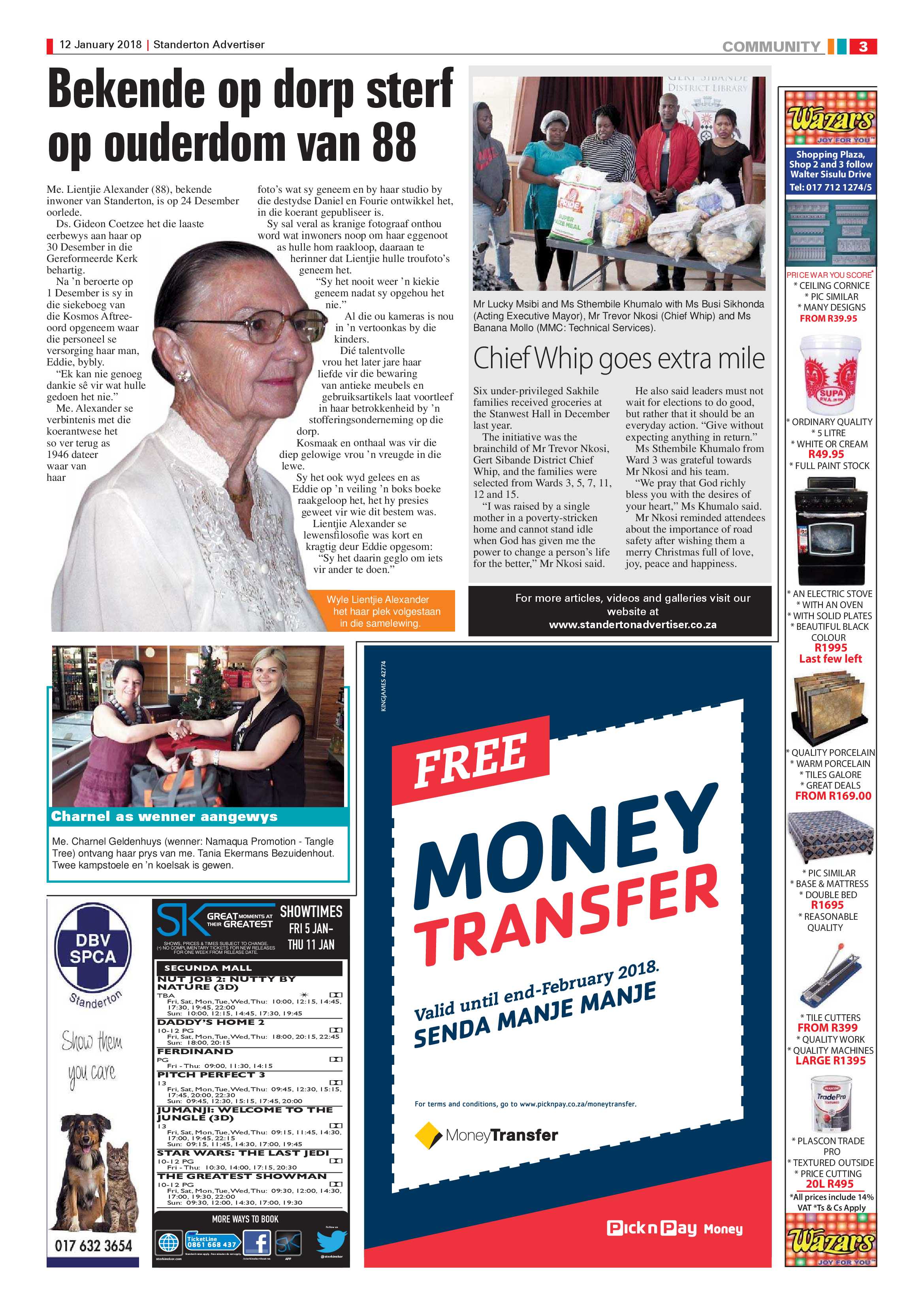 Standerton Advertiser 12 January 2018 page 3