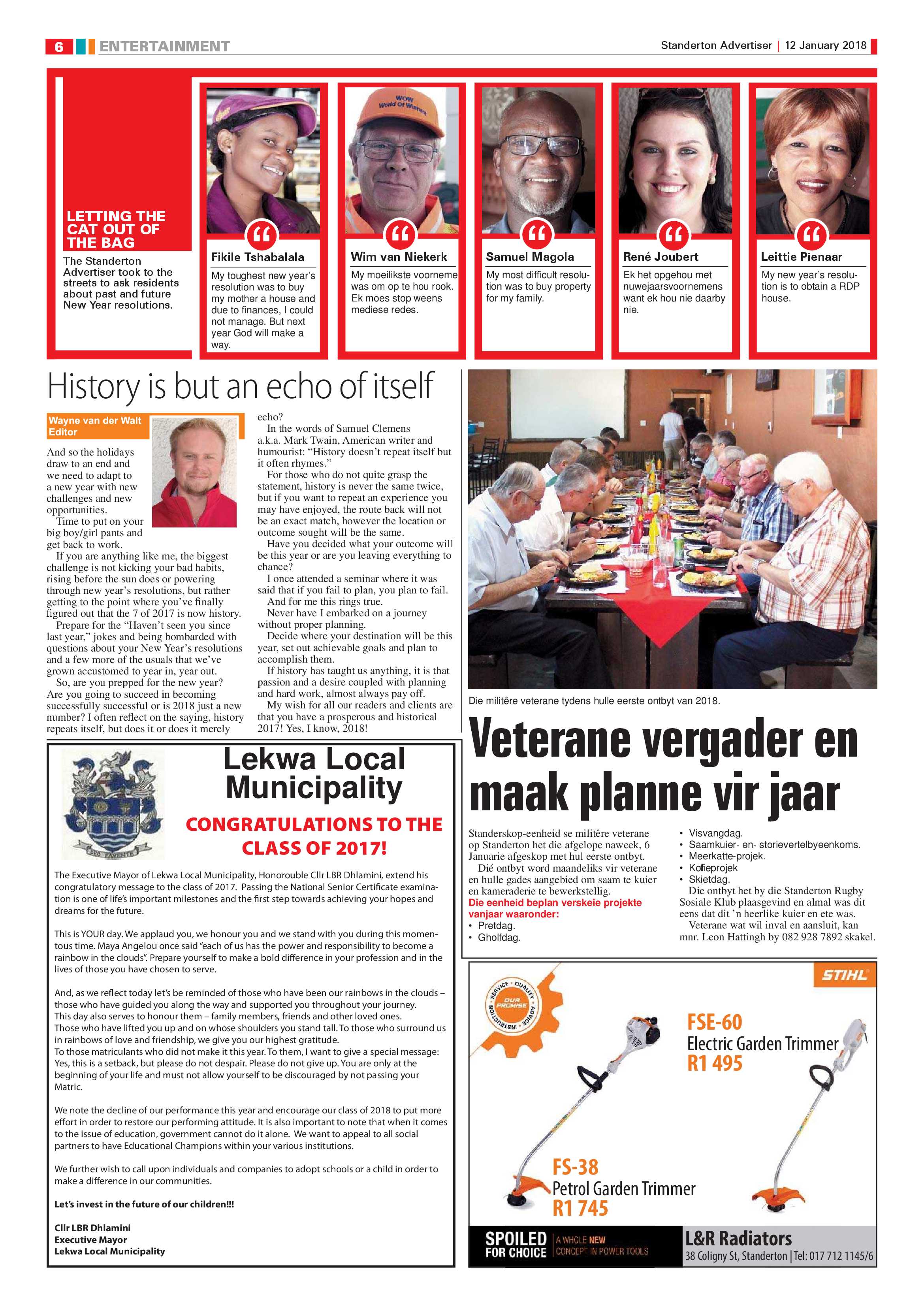 Standerton Advertiser 12 January 2018 page 6