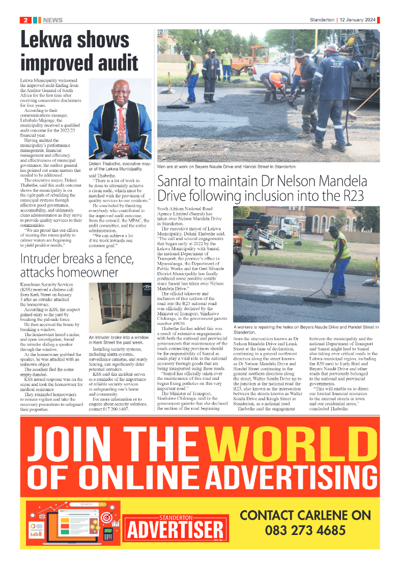 Standerton Advertiser 12 January 2024 page 2