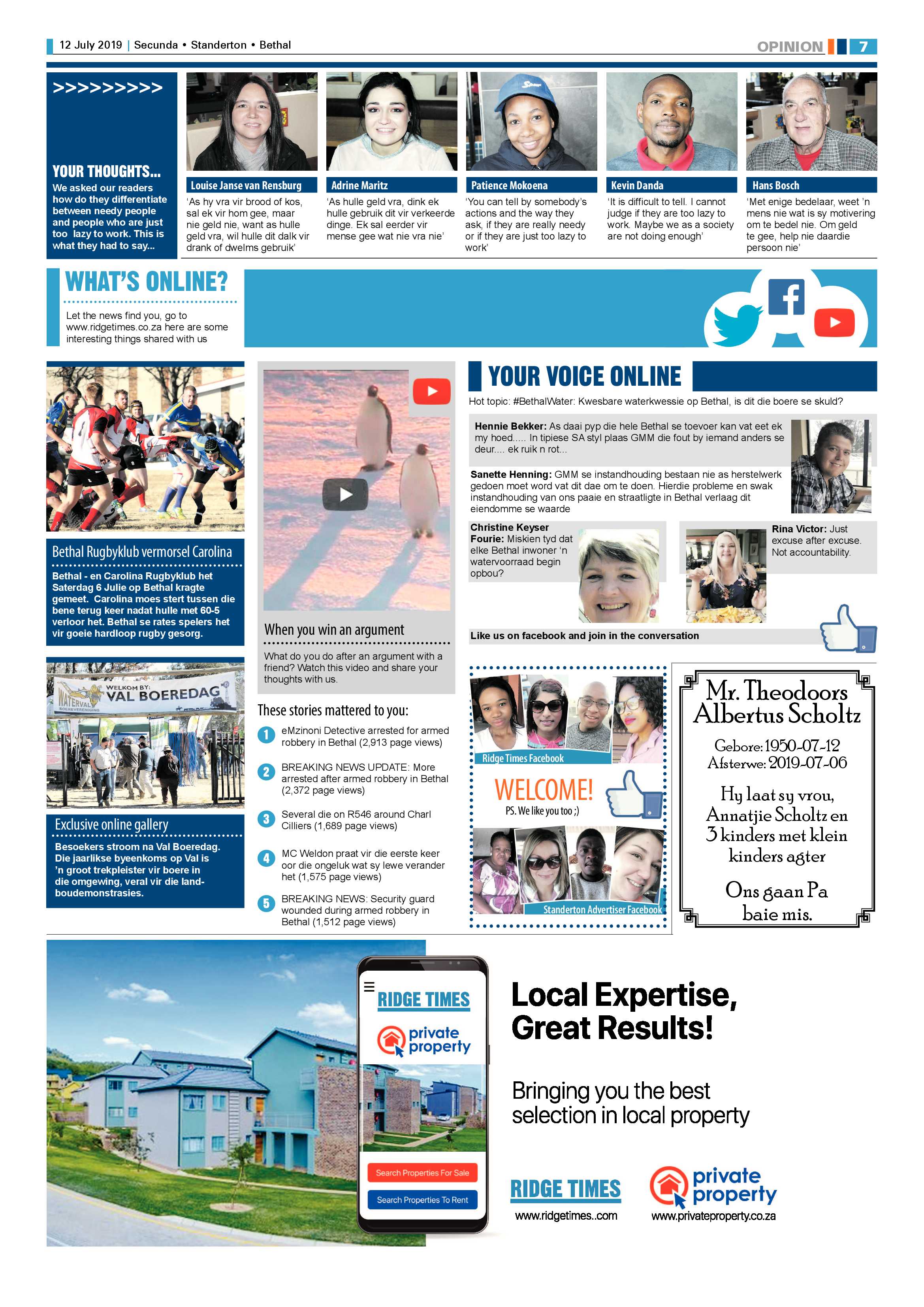 Standerton Advertiser 12 July 2019 page 11
