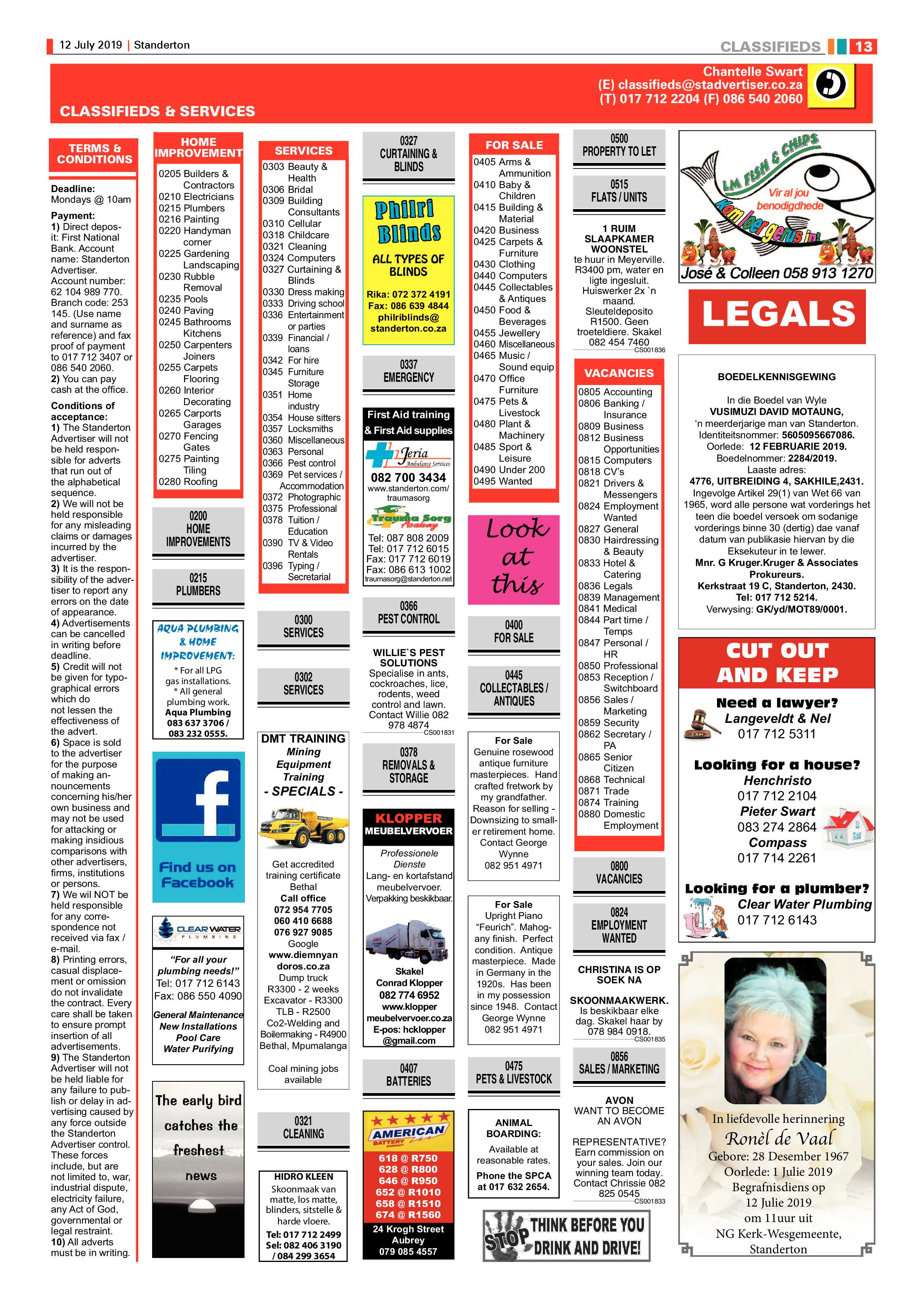 Standerton Advertiser 12 July 2019 page 21