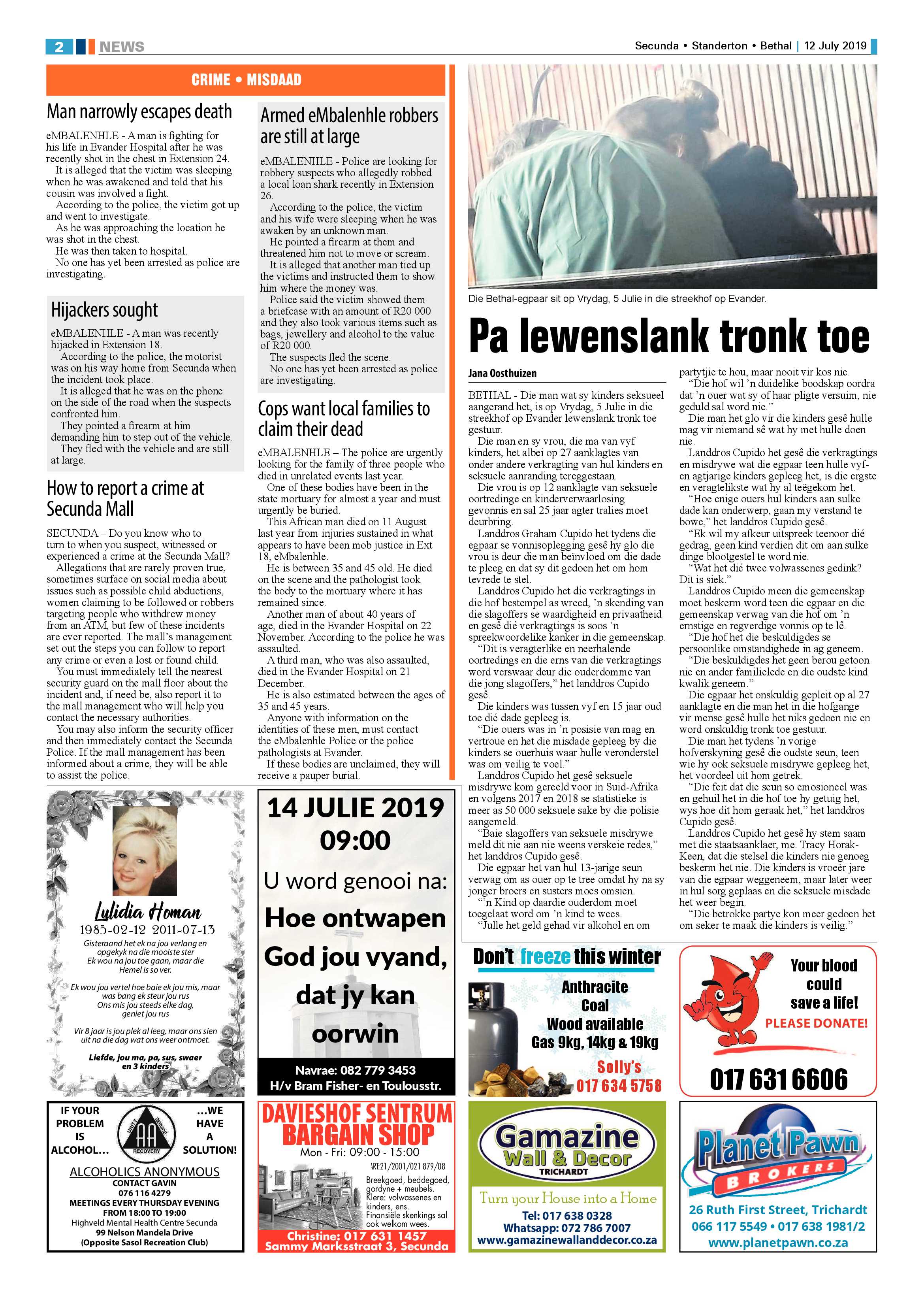 Standerton Advertiser 12 July 2019 page 6