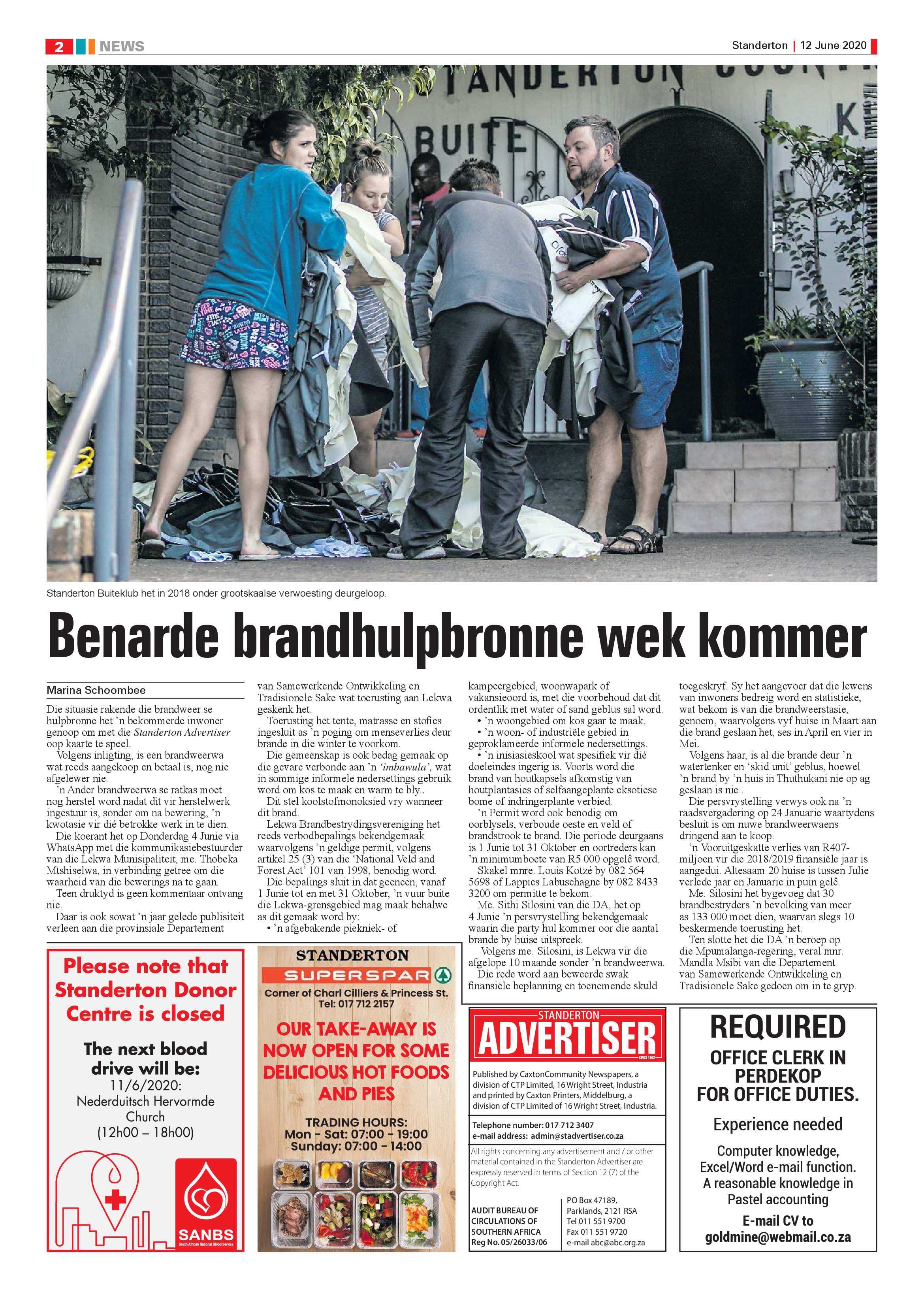 Standerton Advertiser 12 June 2020 page 2