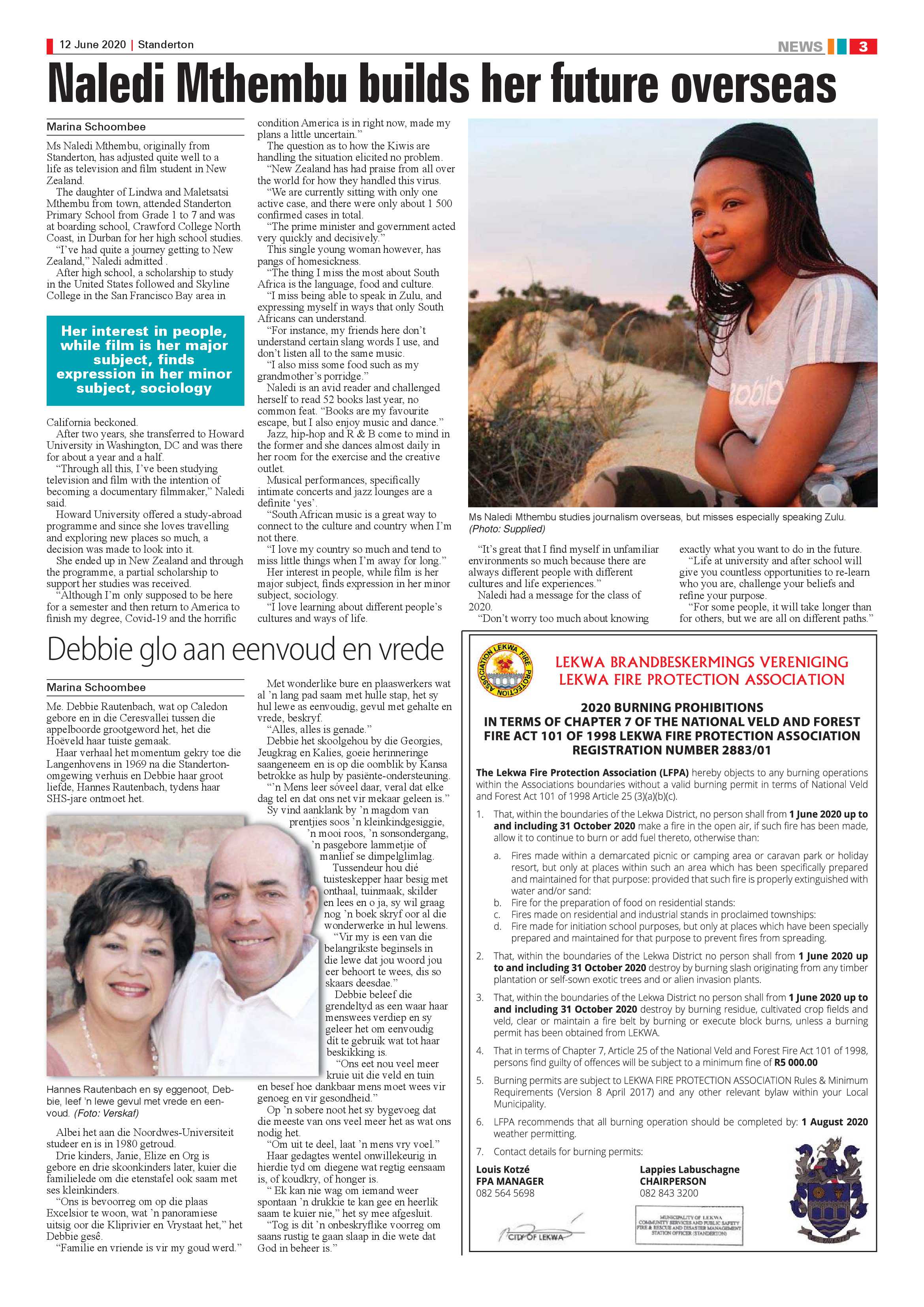 Standerton Advertiser 12 June 2020 page 3