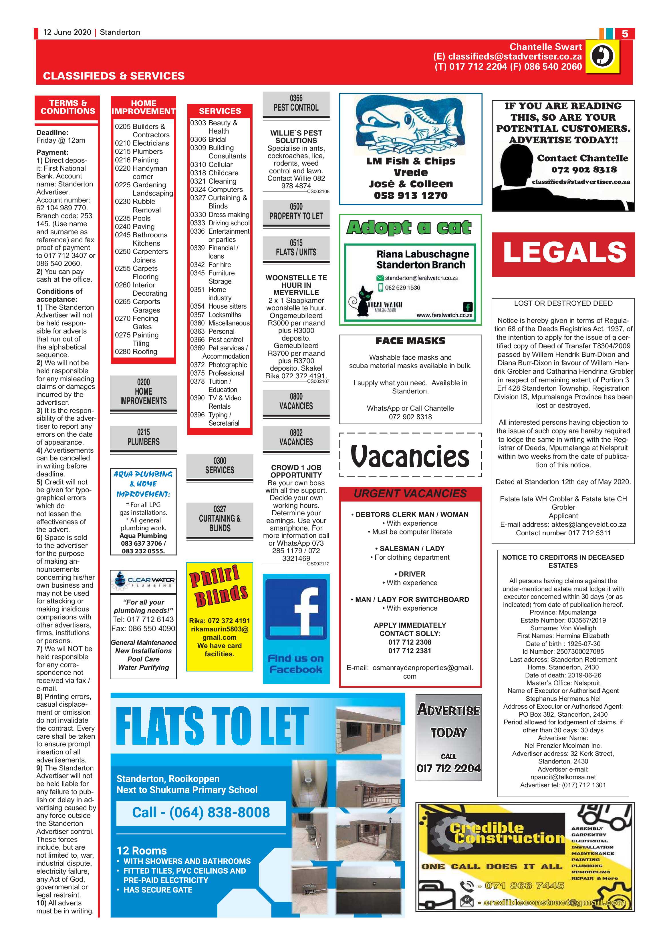 Standerton Advertiser 12 June 2020 page 5