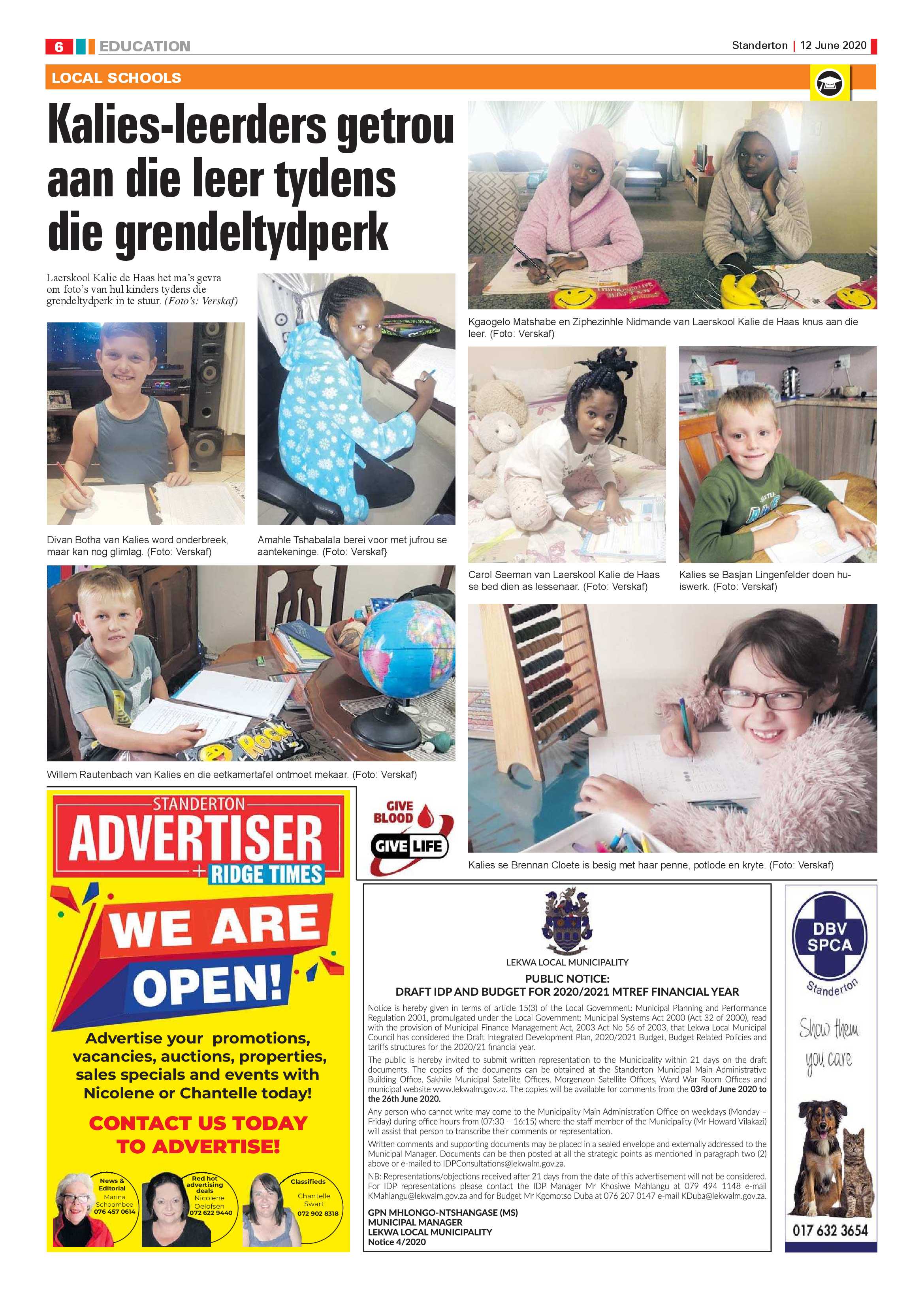 Standerton Advertiser 12 June 2020 page 6