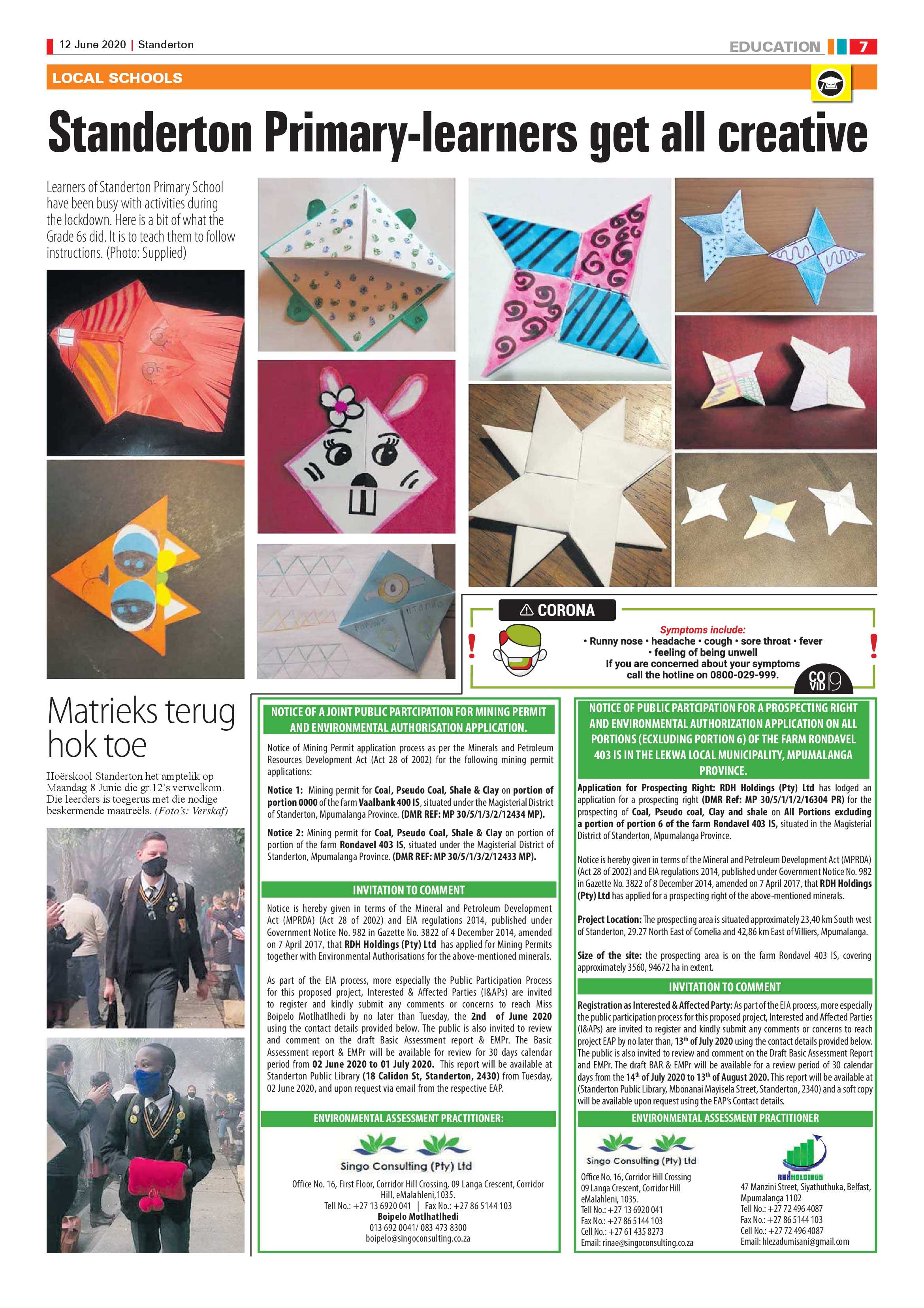 Standerton Advertiser 12 June 2020 page 7