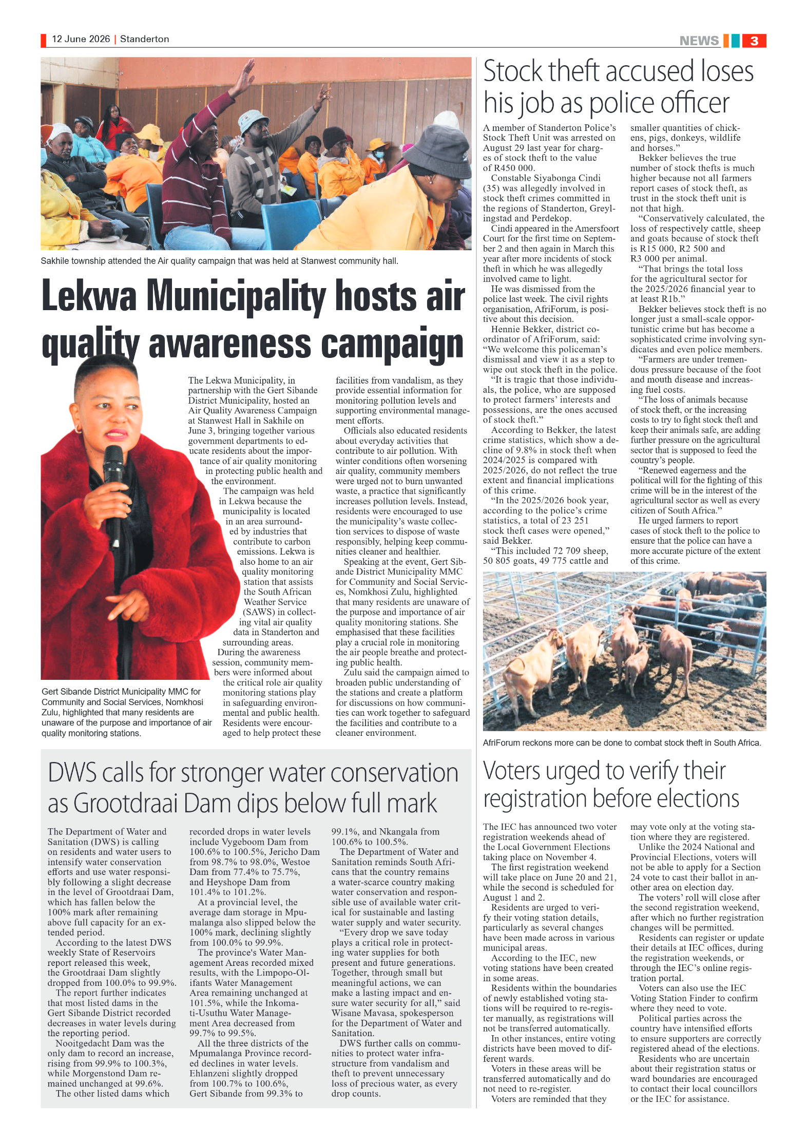 Standerton Advertiser 12 June 2026 page 3