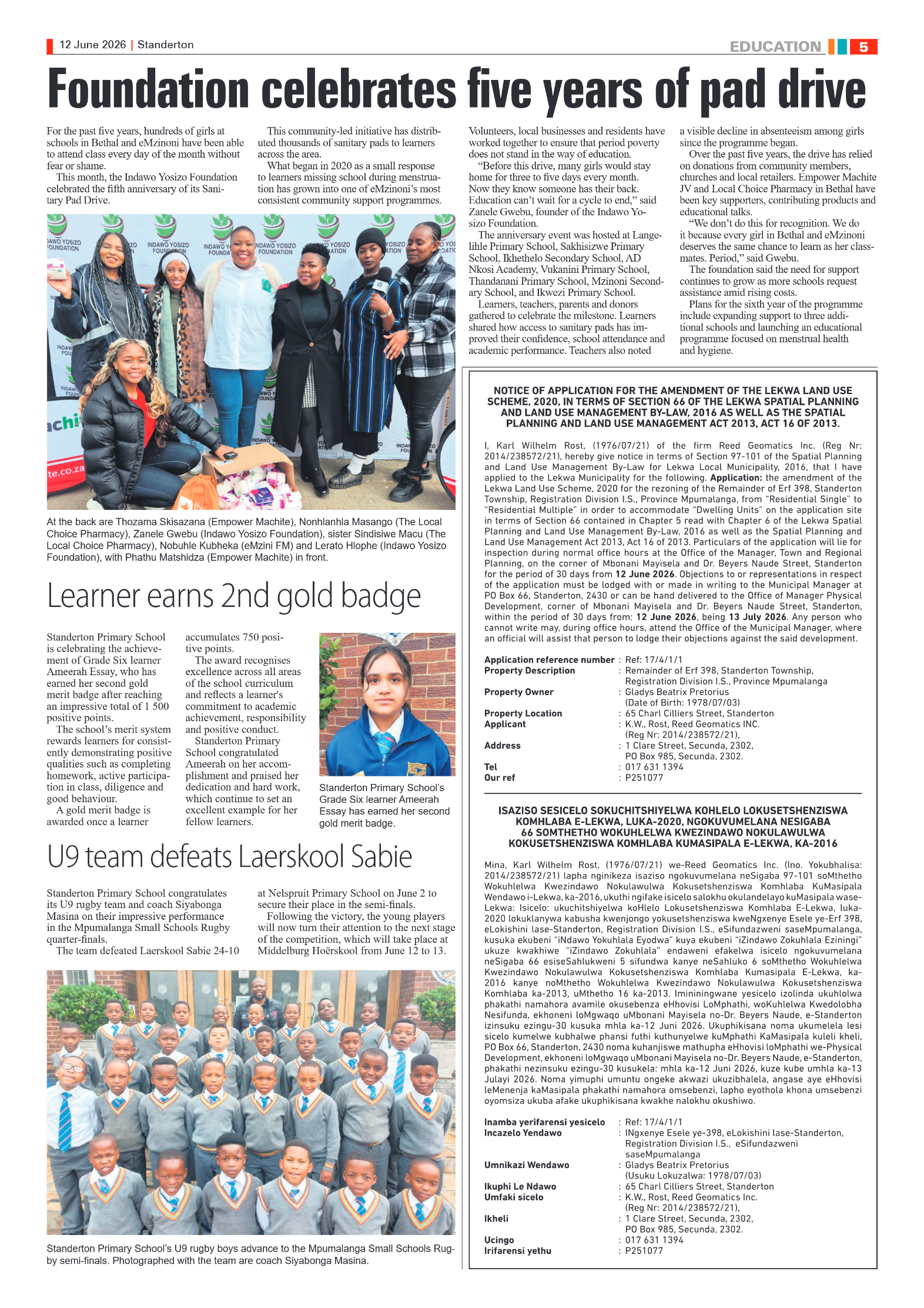 Standerton Advertiser 12 June 2026 page 5