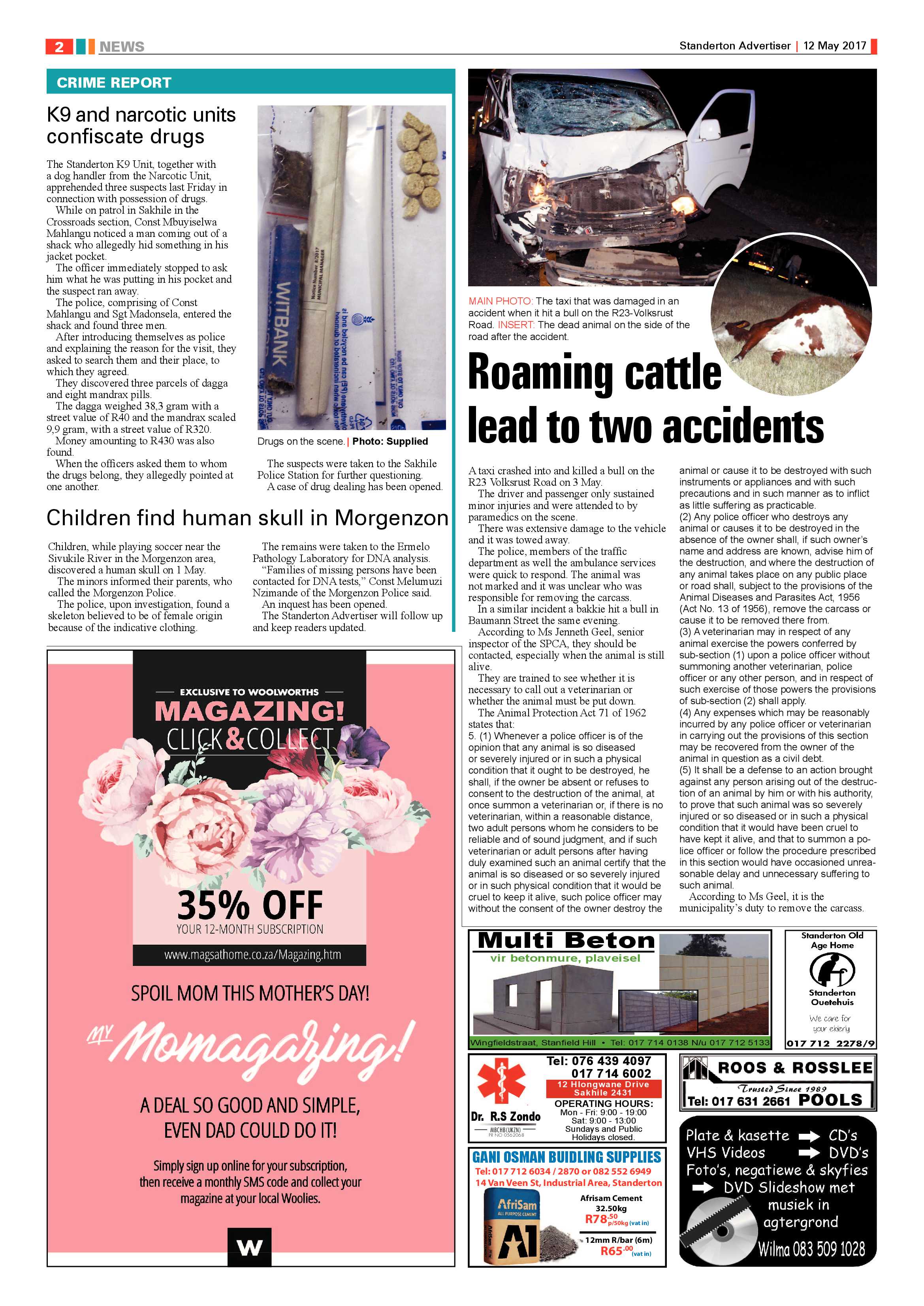 Standerton Advertiser 12 May 2017 page 2
