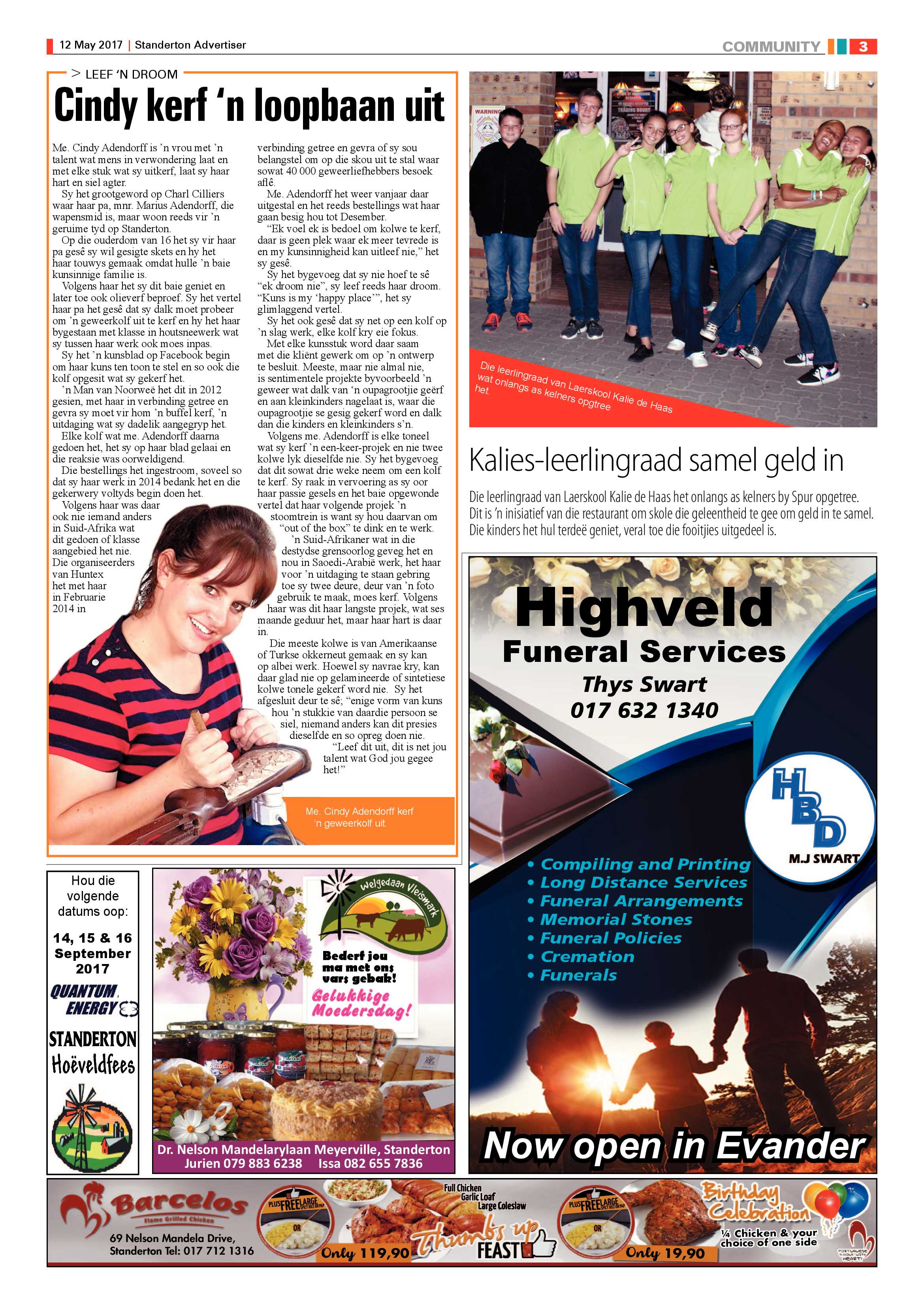 Standerton Advertiser 12 May 2017 page 3