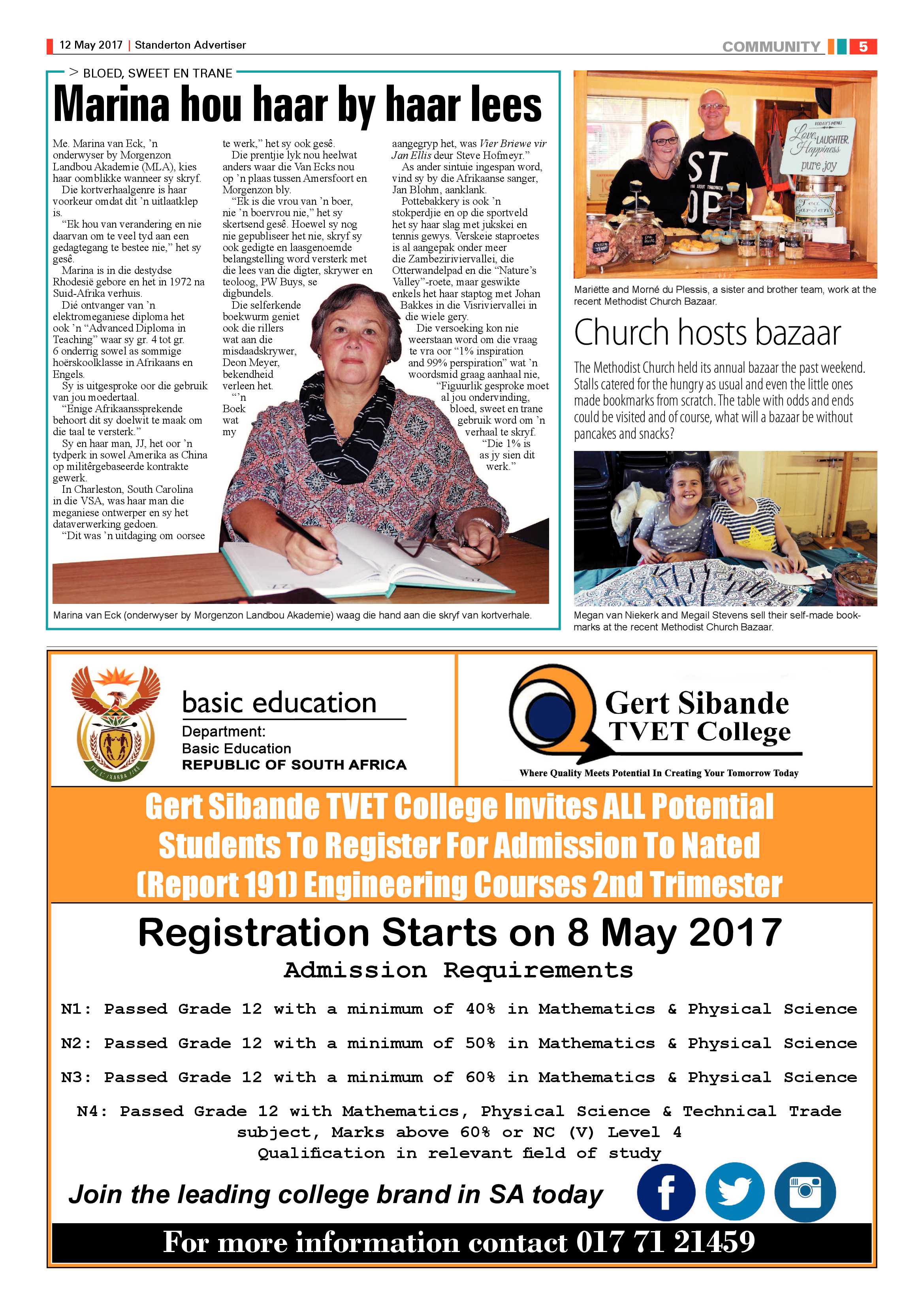 Standerton Advertiser 12 May 2017 page 5