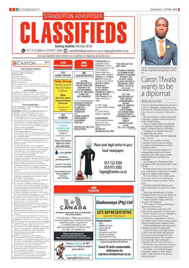 Standerton Advertiser 12 May 2023 page 6