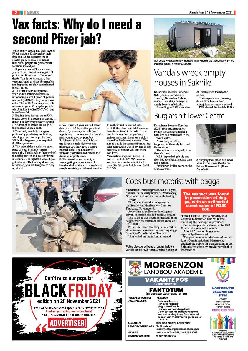 Standerton Advertiser 12 November 2021 page 2