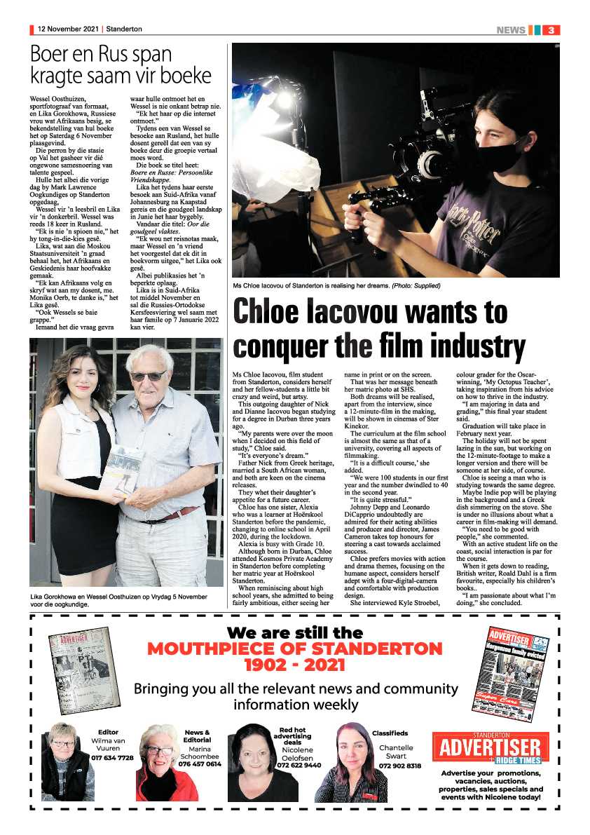 Standerton Advertiser 12 November 2021 page 3
