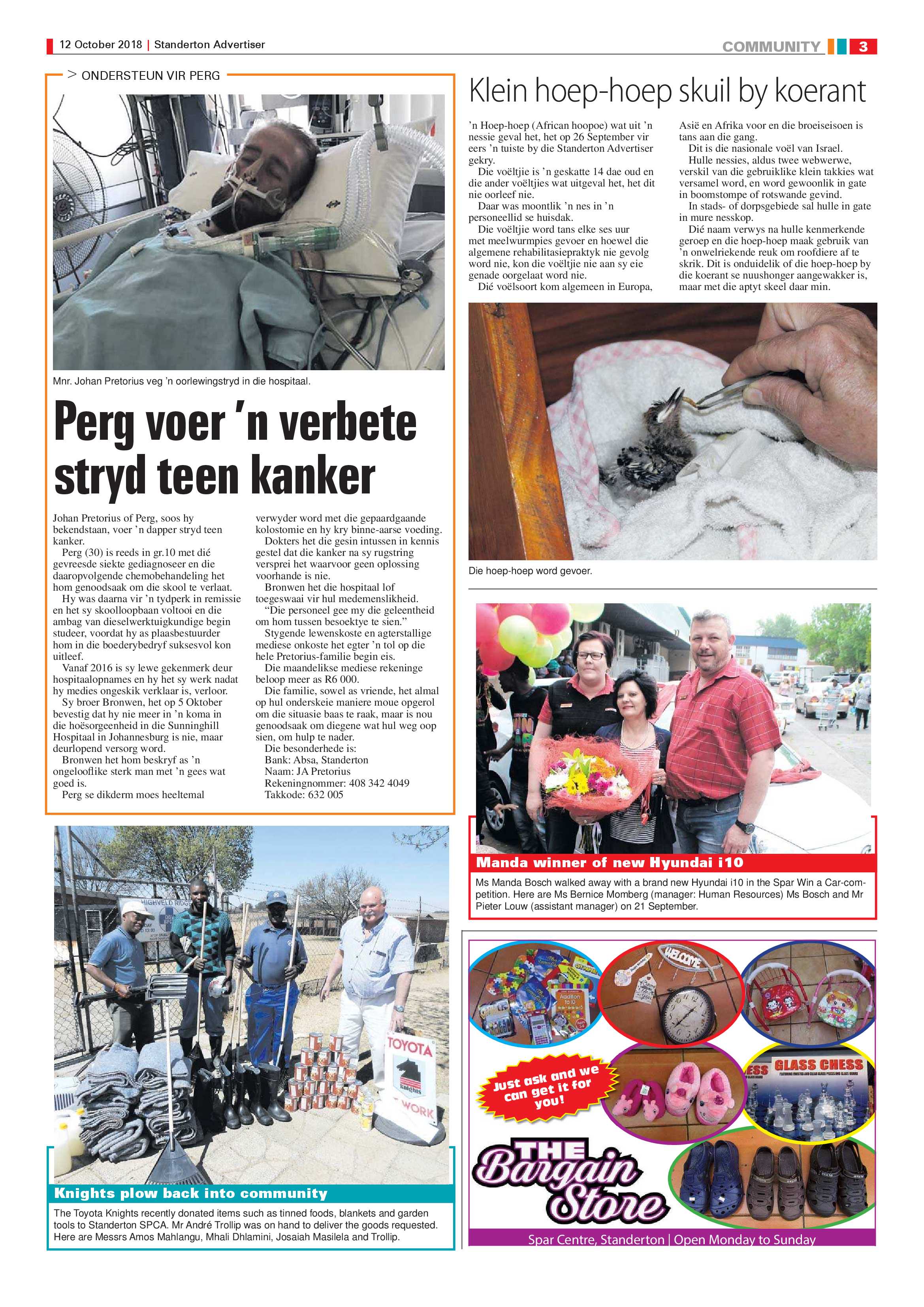 Standerton Advertiser 12 October 2018 page 3