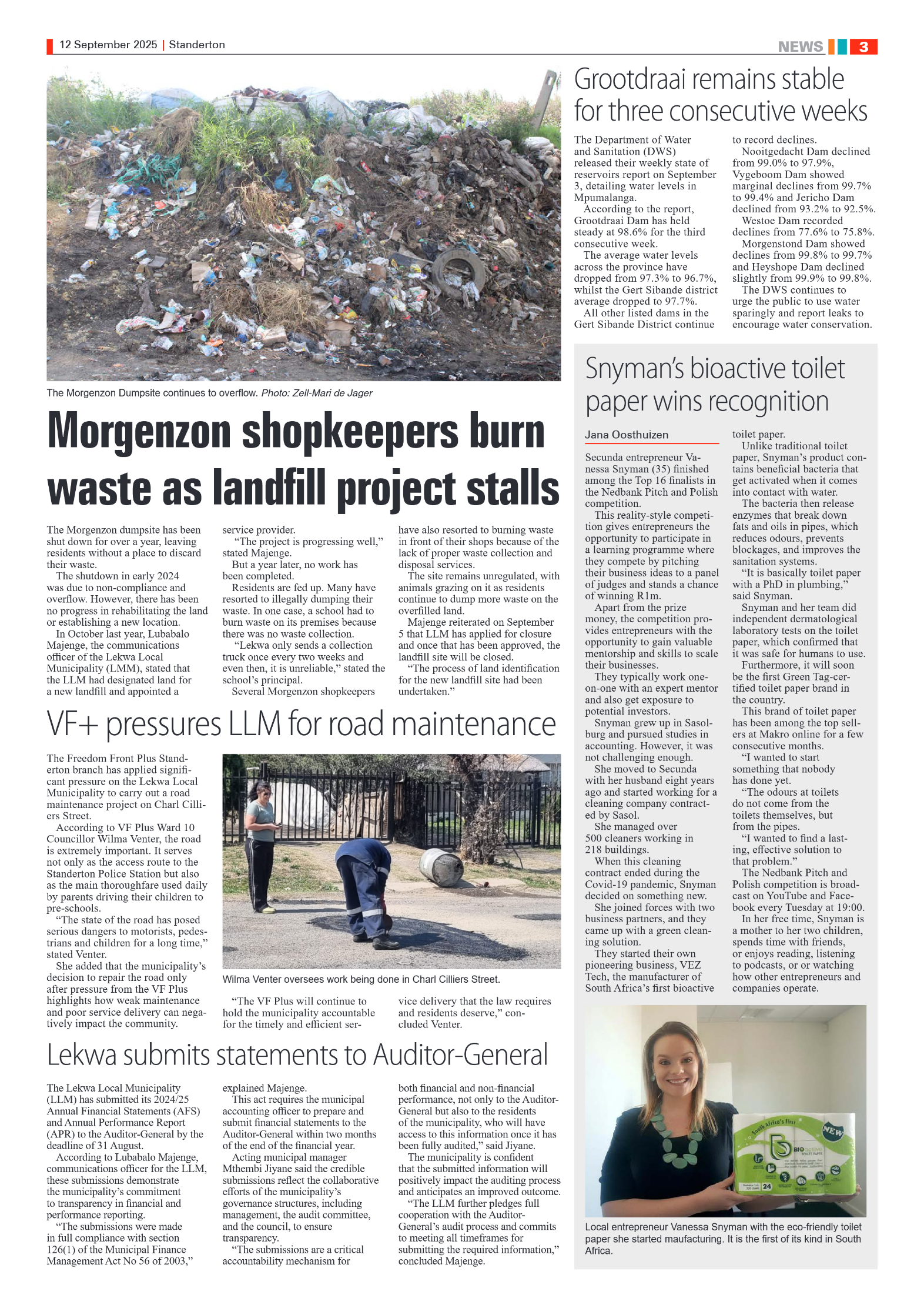 Standerton Advertiser 12 September 2025 page 3
