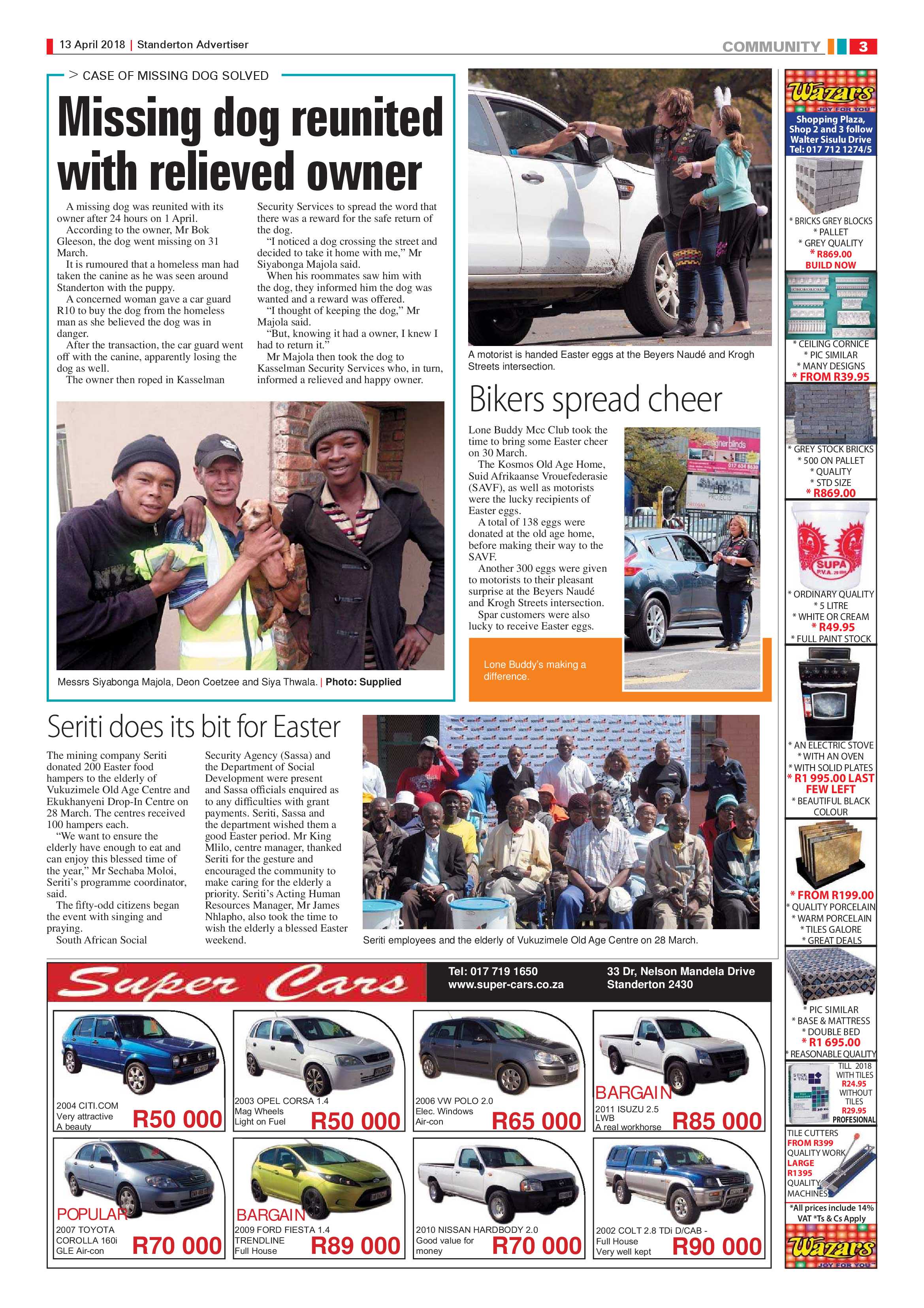 Standerton Advertiser 13 April 2018 page 3