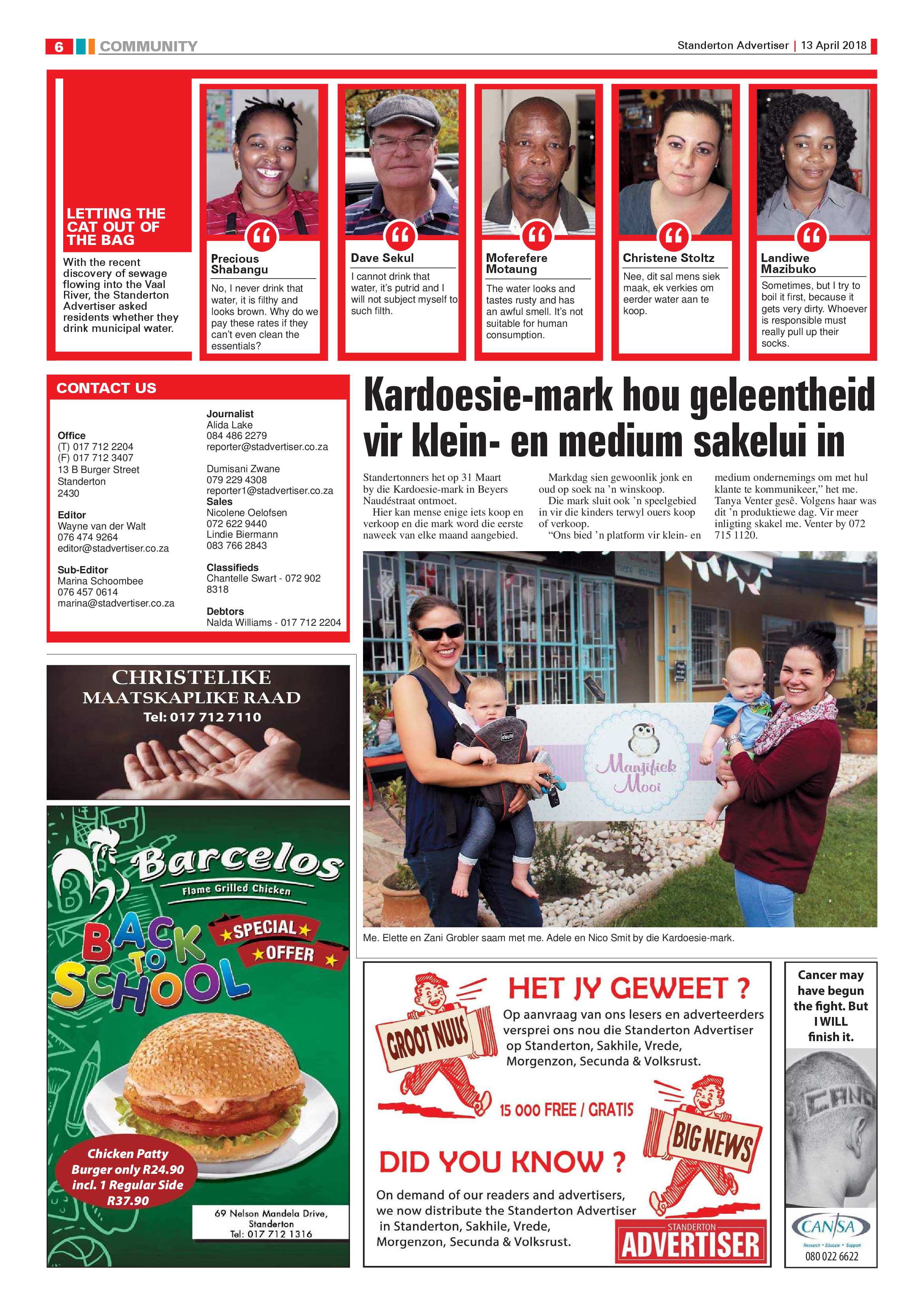 Standerton Advertiser 13 April 2018 page 6